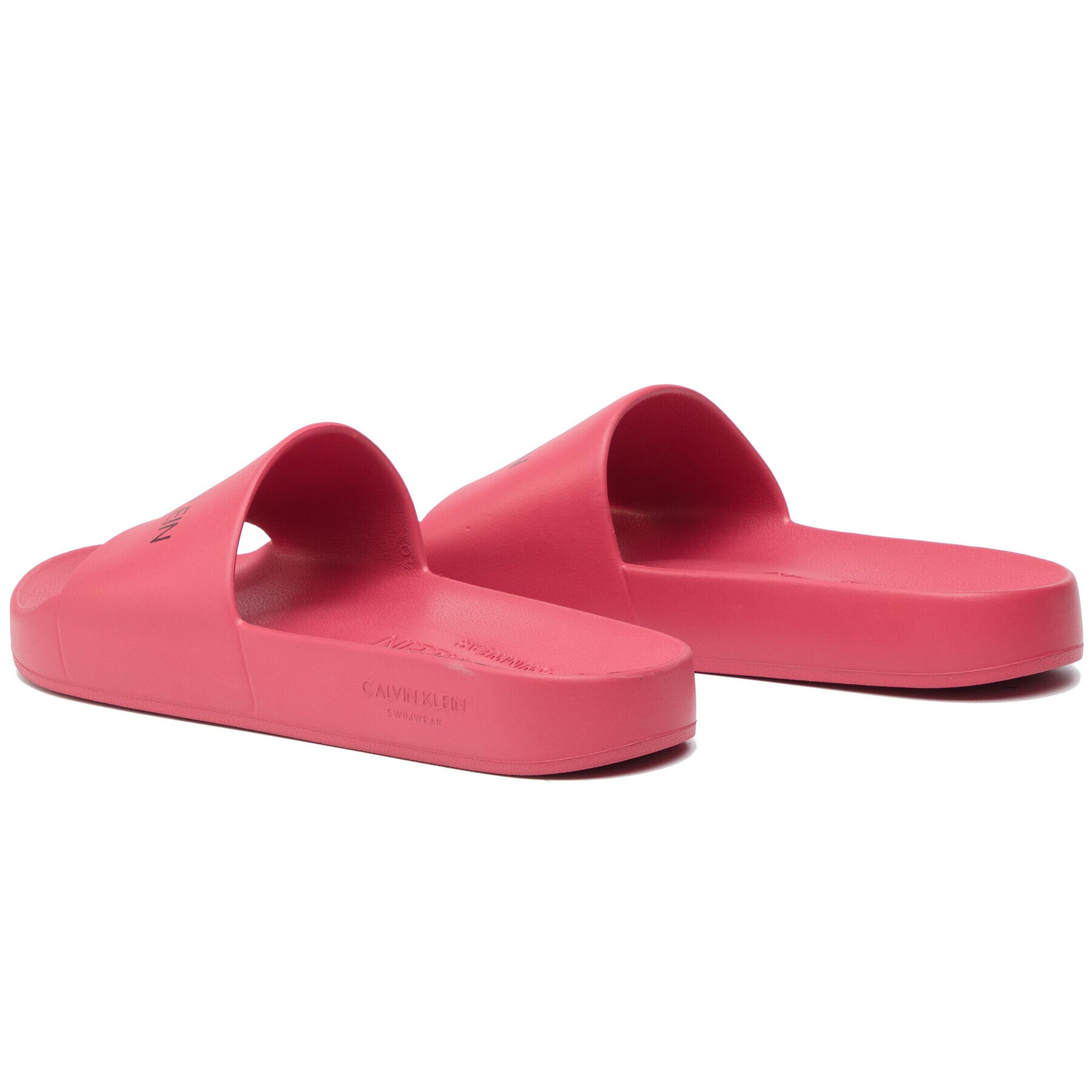 Calvin Klein Swimwear Чехли Slide KM0KM00375 Червен - Pepit.bg