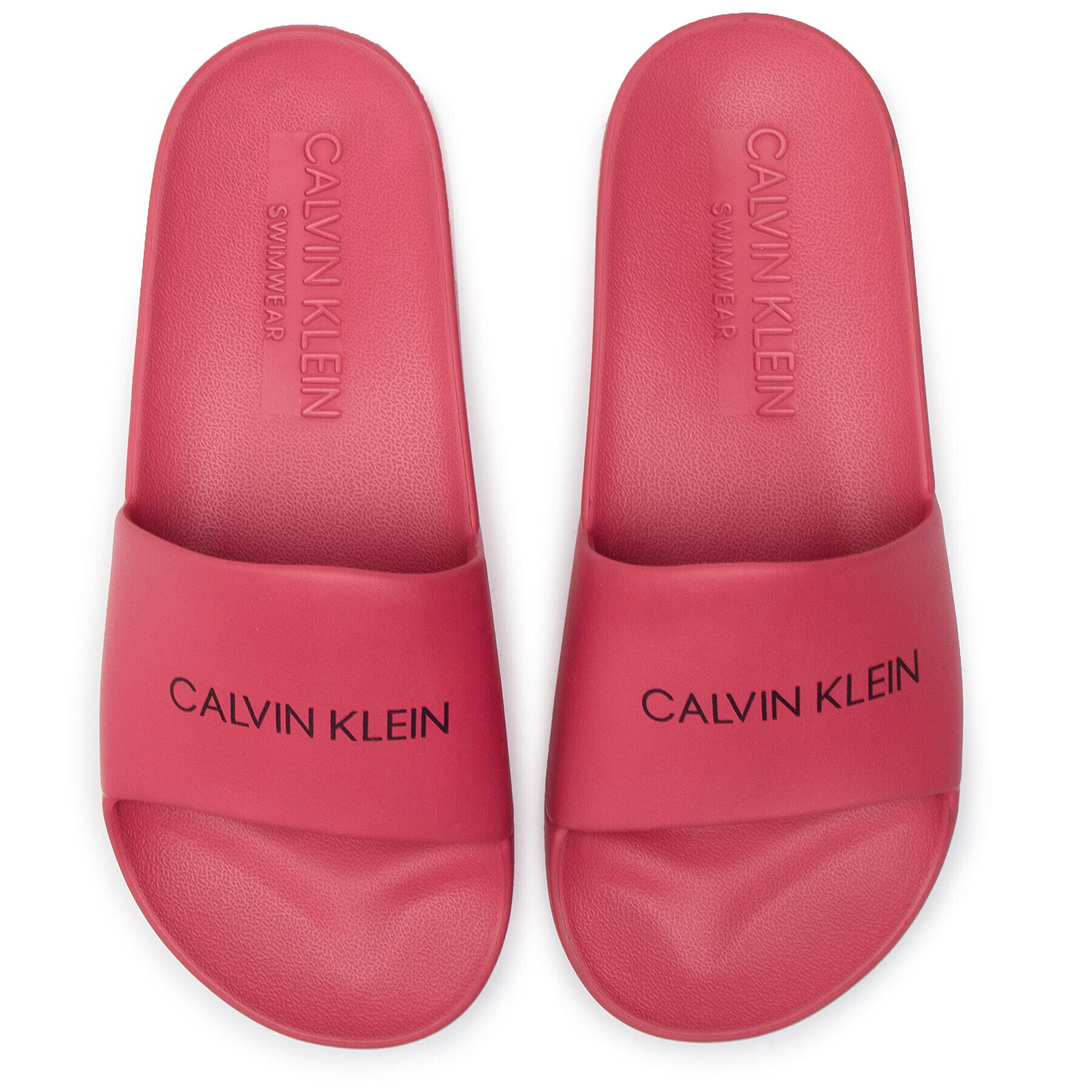 Calvin Klein Swimwear Чехли Slide KM0KM00375 Червен - Pepit.bg