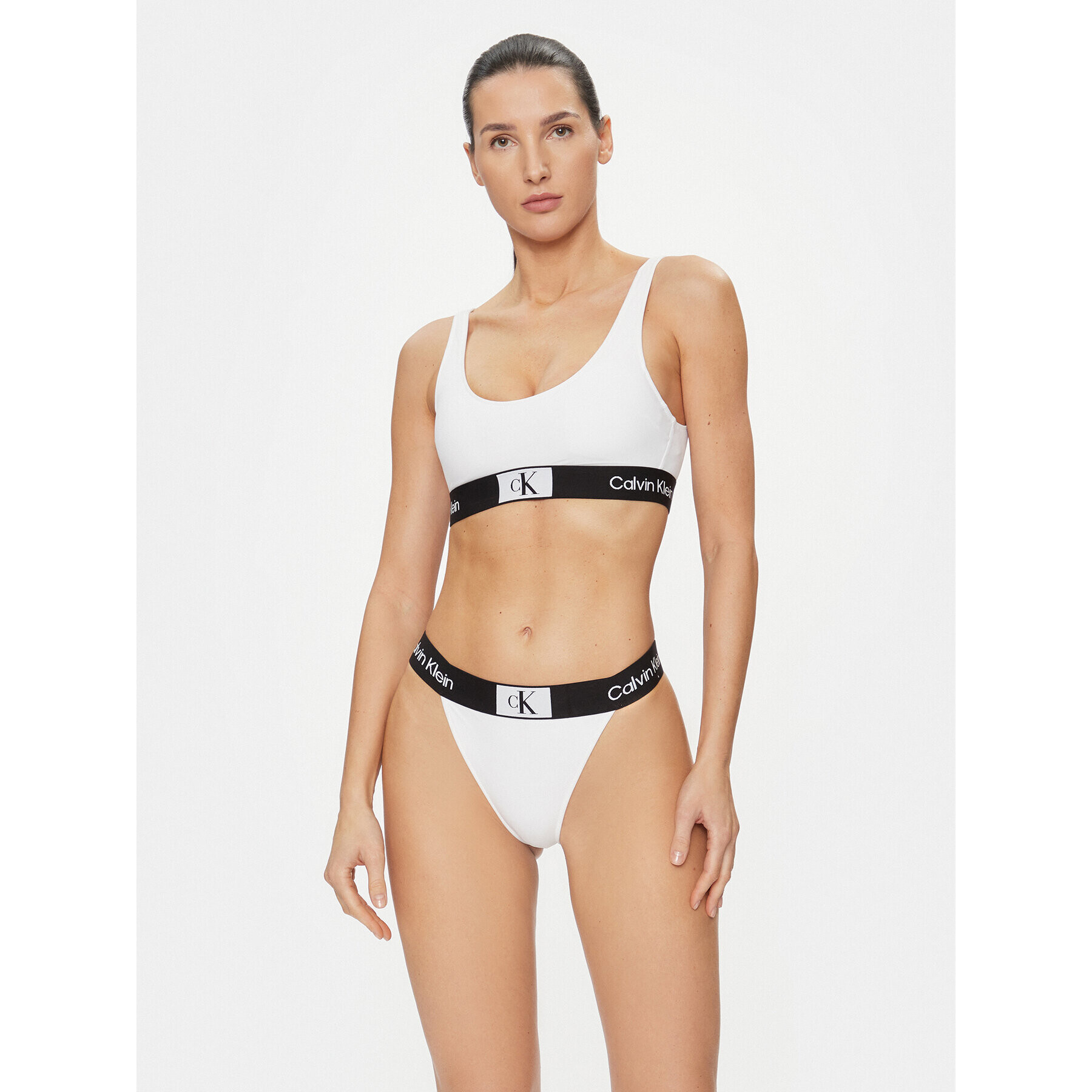 Calvin Klein Swimwear Долнище на бански KW0KW02259 Бял - Pepit.bg