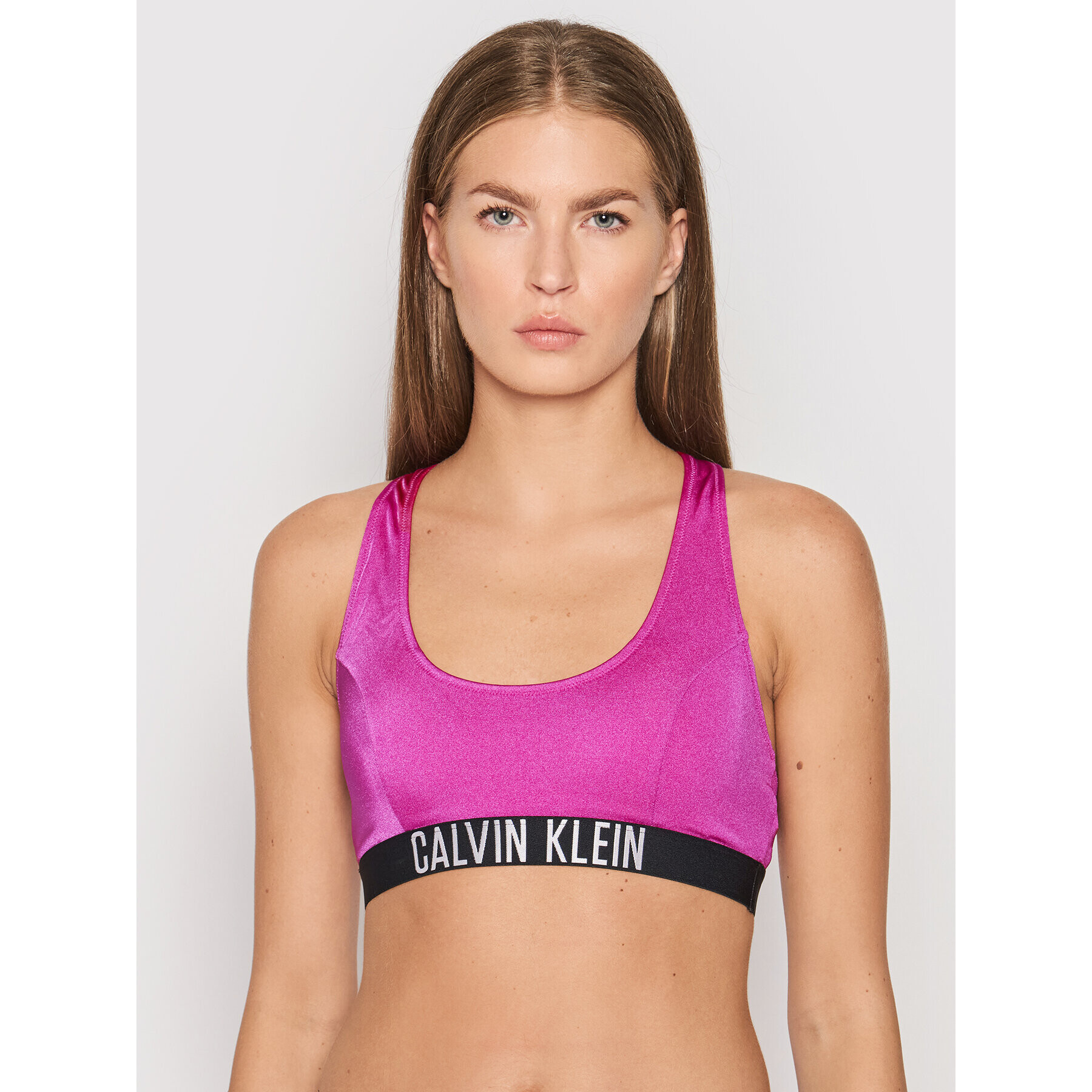 Calvin Klein Swimwear Горнище на бански KW0KW01459 Розов - Pepit.bg