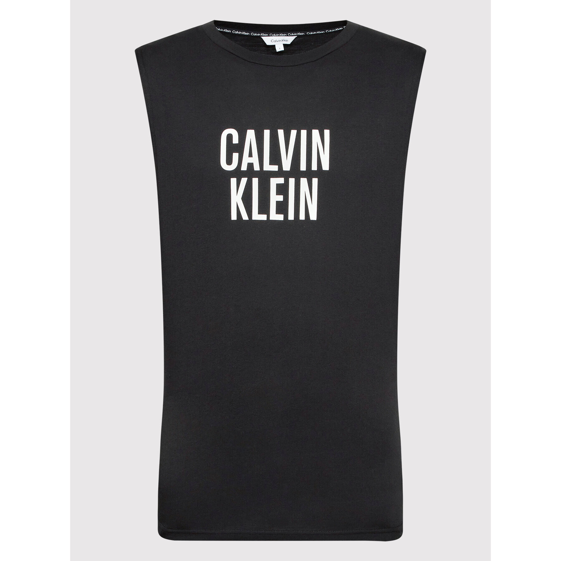 Calvin Klein Swimwear Мъжки топ Crew KM0KM00751 Черен Relaxed Fit - Pepit.bg