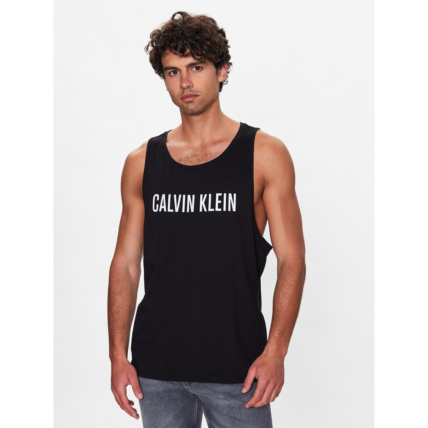 Calvin Klein Swimwear Мъжки топ KM0KM00837 Черен Regular Fit - Pepit.bg