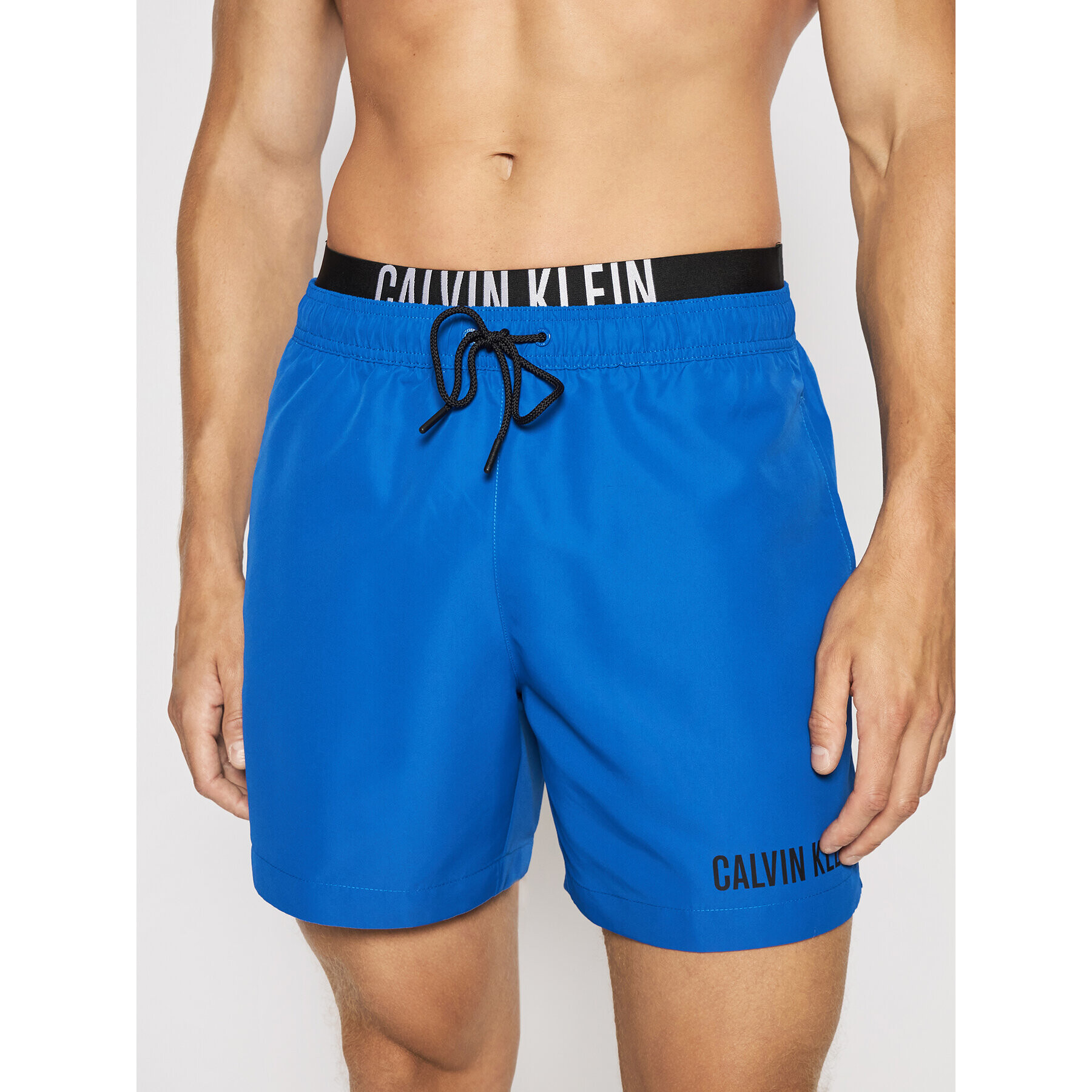 Calvin Klein Swimwear Плувни шорти Double Wb KM0KM00552 Син Regular Fit - Pepit.bg