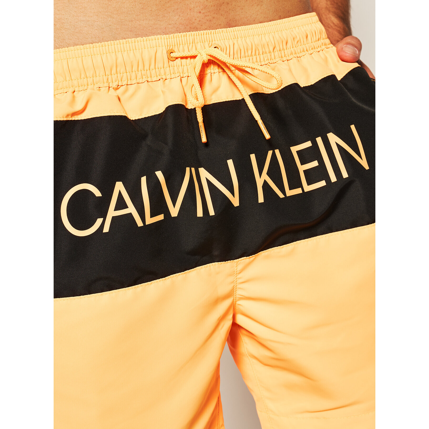 Calvin Klein Swimwear Плувни шорти KM0KM00456 Оранжев Regular Fit - Pepit.bg