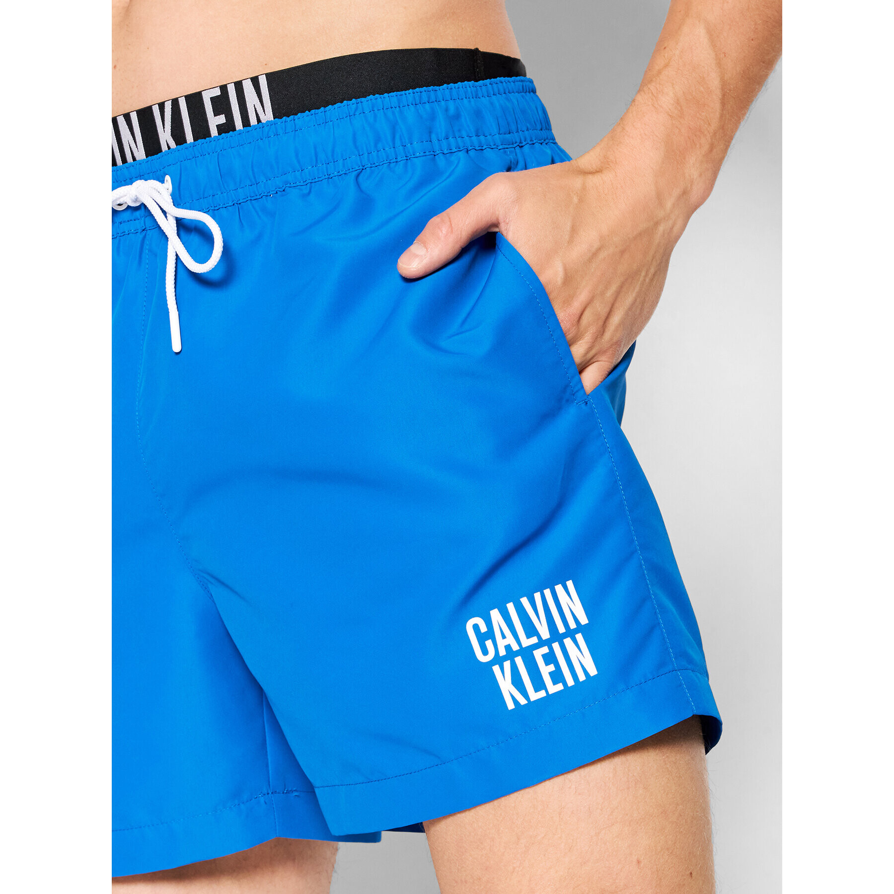 Calvin Klein Swimwear Плувни шорти KM0KM00702 Син Regular Fit - Pepit.bg