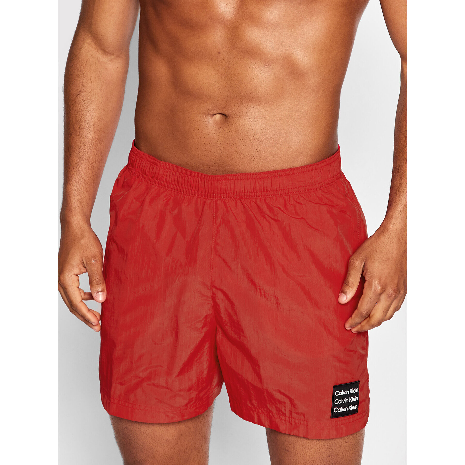 Calvin Klein Swimwear Плувни шорти KM0KM00712 Червен Regular Fit - Pepit.bg