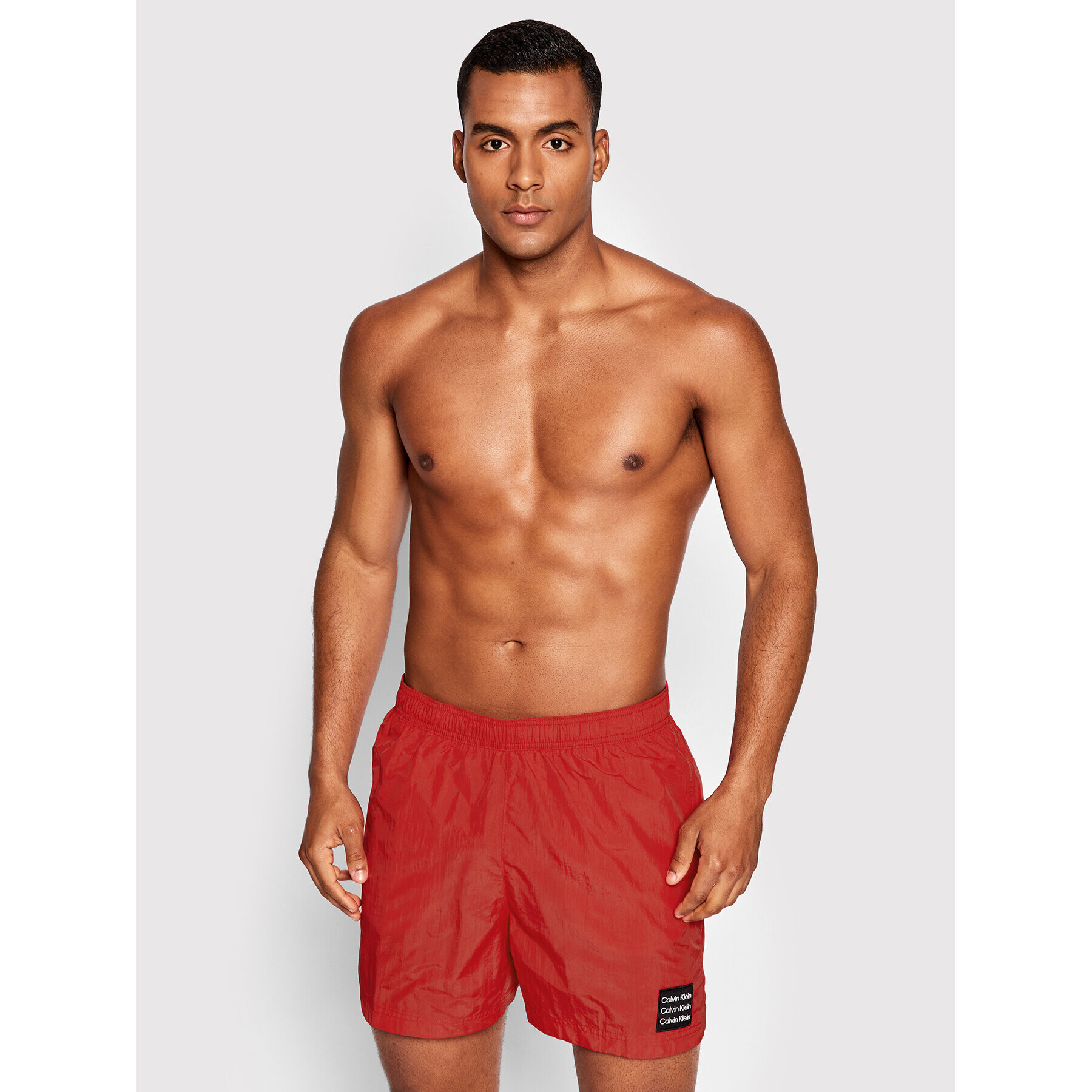 Calvin Klein Swimwear Плувни шорти KM0KM00712 Червен Regular Fit - Pepit.bg