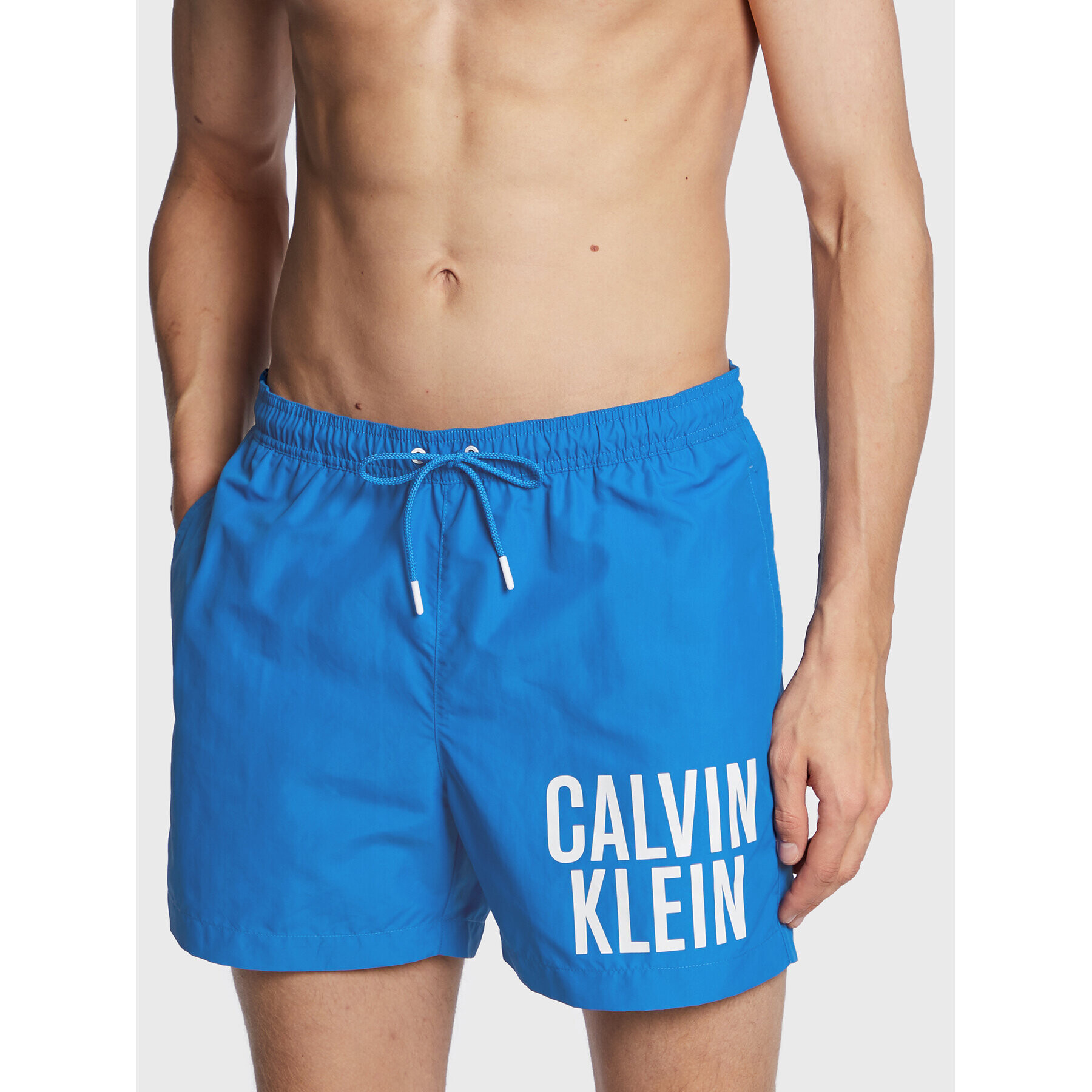 Calvin Klein Swimwear Плувни шорти KM0KM00794 Син Regular Fit - Pepit.bg