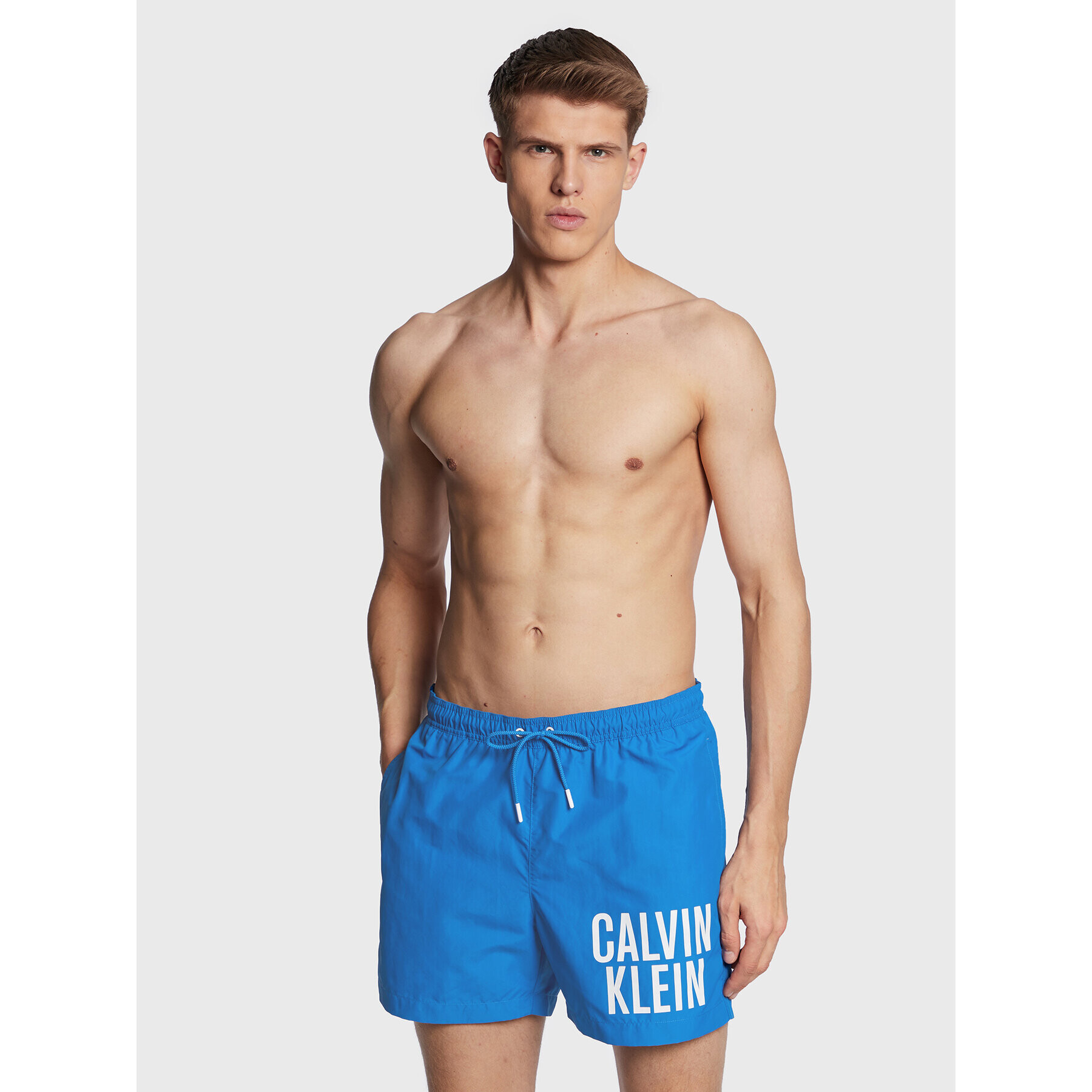 Calvin Klein Swimwear Плувни шорти KM0KM00794 Син Regular Fit - Pepit.bg