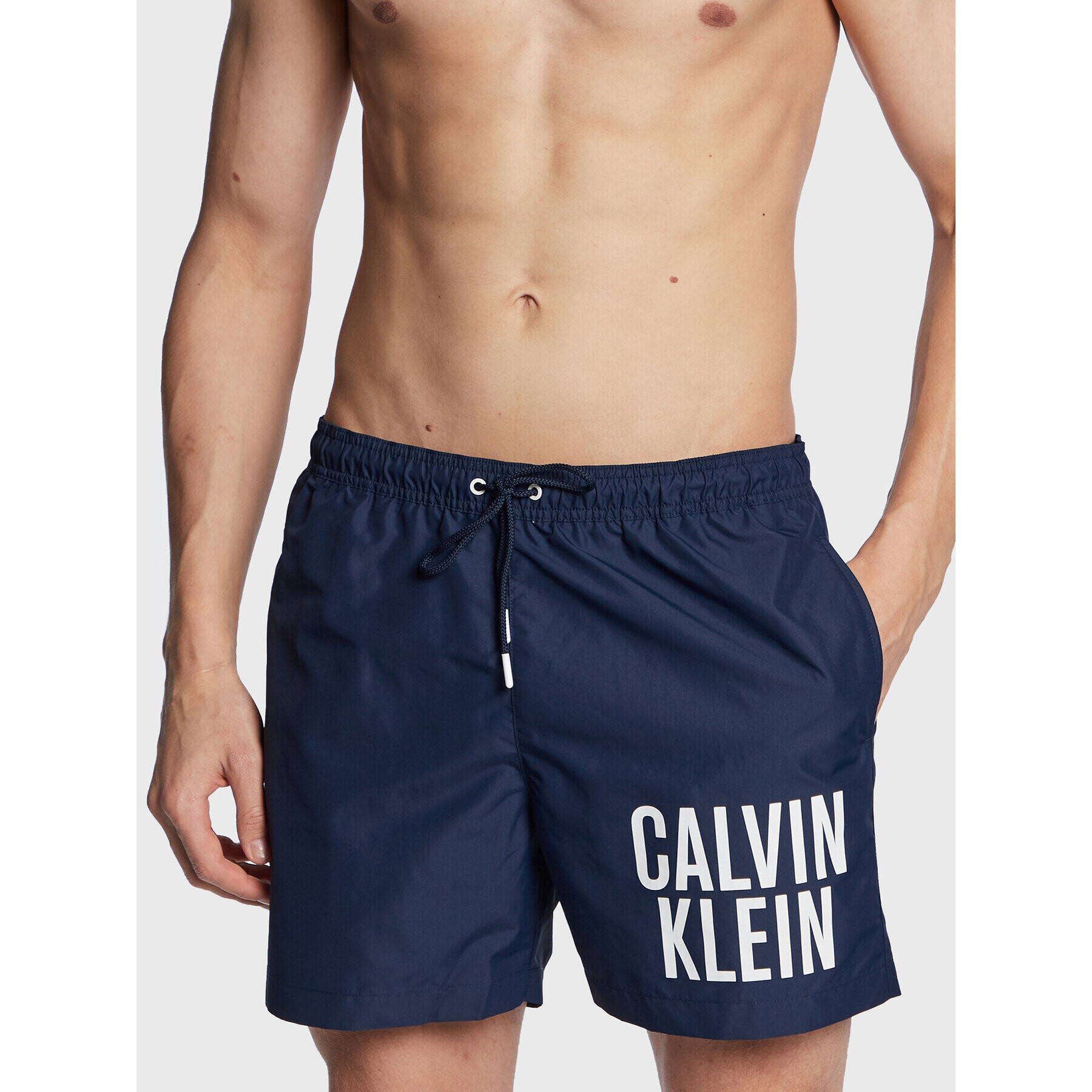 Calvin Klein Swimwear Плувни шорти KM0KM00794 Тъмносин Regular Fit - Pepit.bg