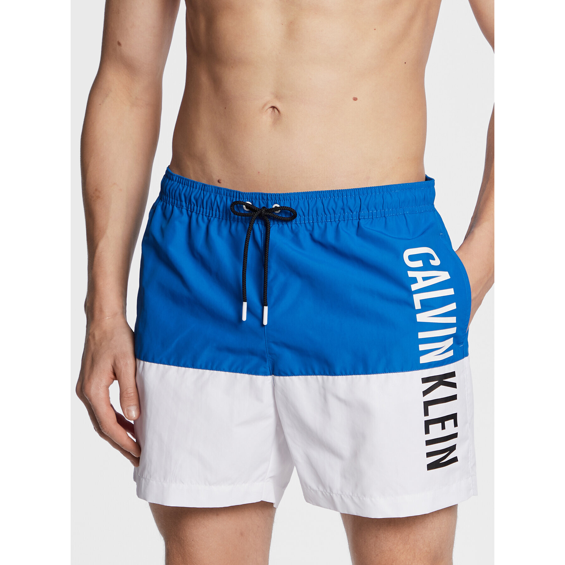 Calvin Klein Swimwear Плувни шорти KM0KM00796 Син Regular Fit - Pepit.bg