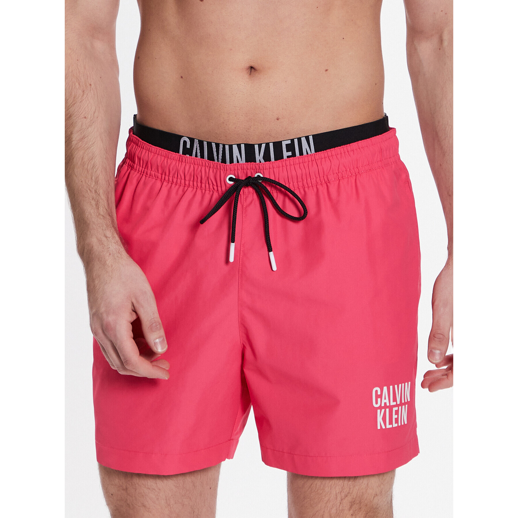 Calvin Klein Swimwear Плувни шорти KM0KM00798 Розов Regular Fit - Pepit.bg