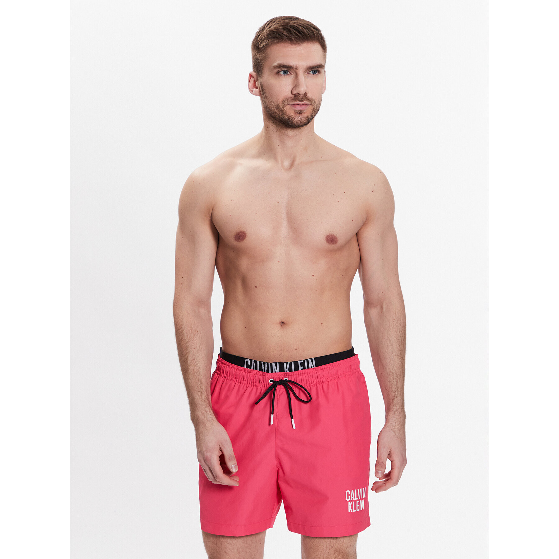 Calvin Klein Swimwear Плувни шорти KM0KM00798 Розов Regular Fit - Pepit.bg