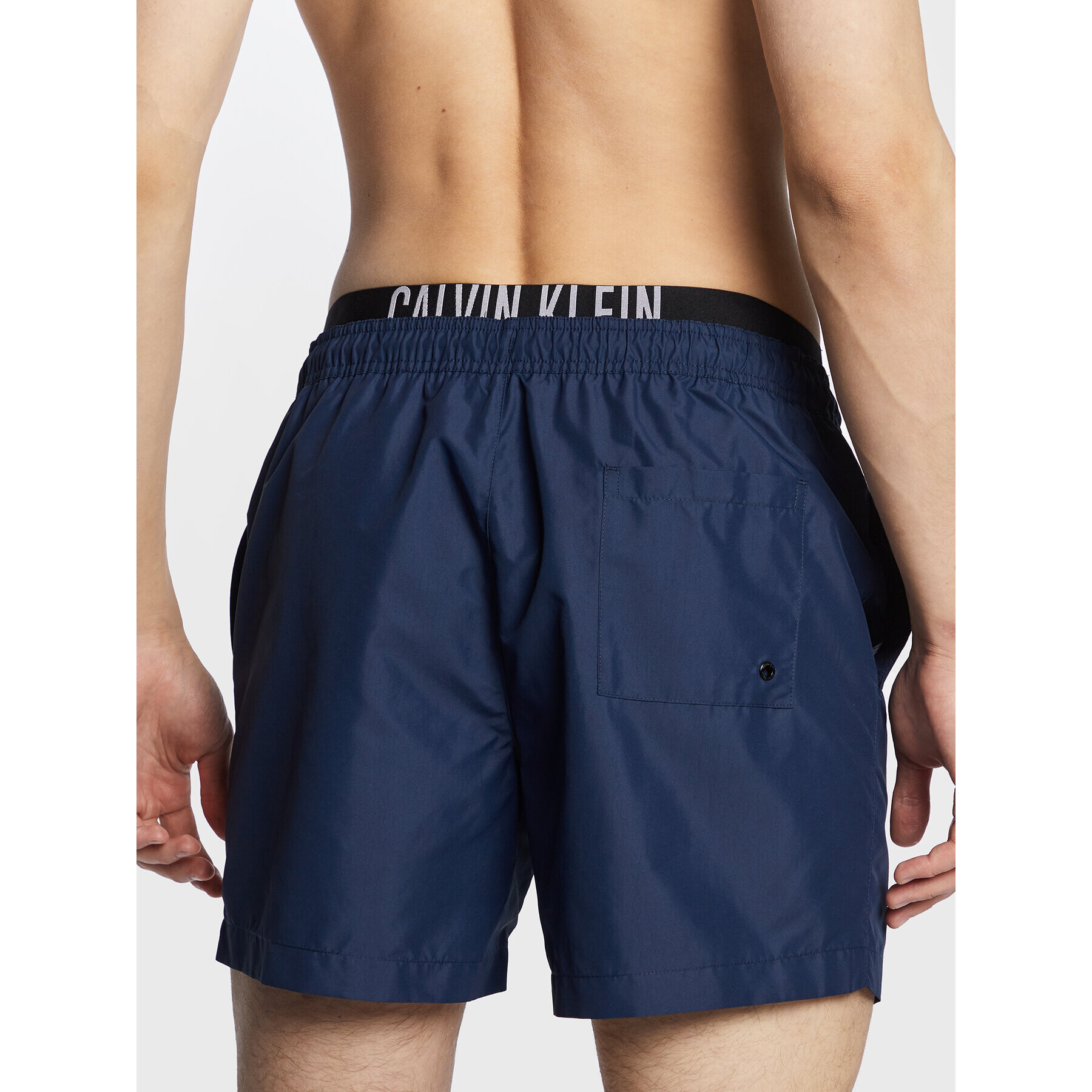 Calvin Klein Swimwear Плувни шорти KM0KM00798 Тъмносин Regular Fit - Pepit.bg