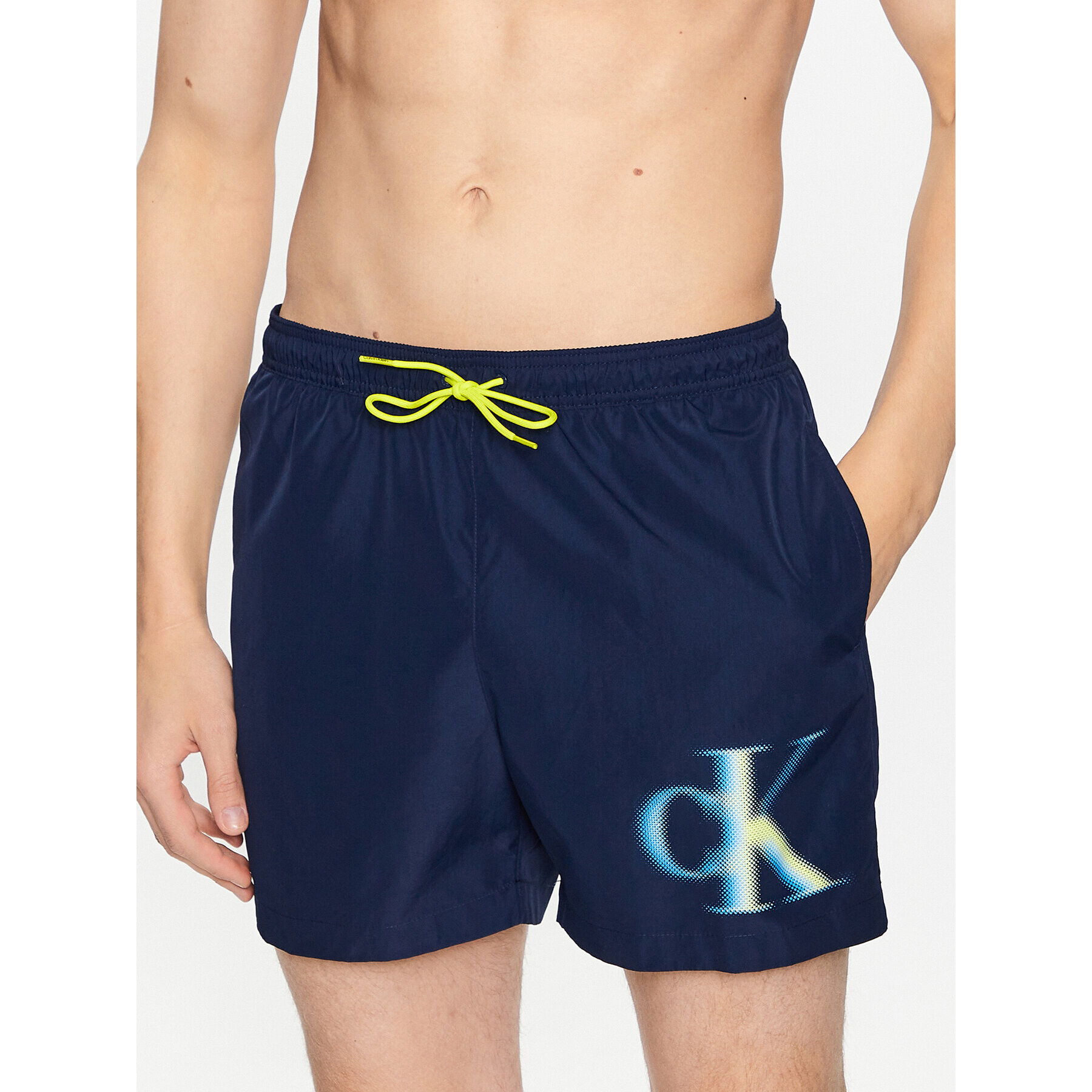 Calvin Klein Swimwear Плувни шорти KM0KM00800 Тъмносин Regular Fit - Pepit.bg