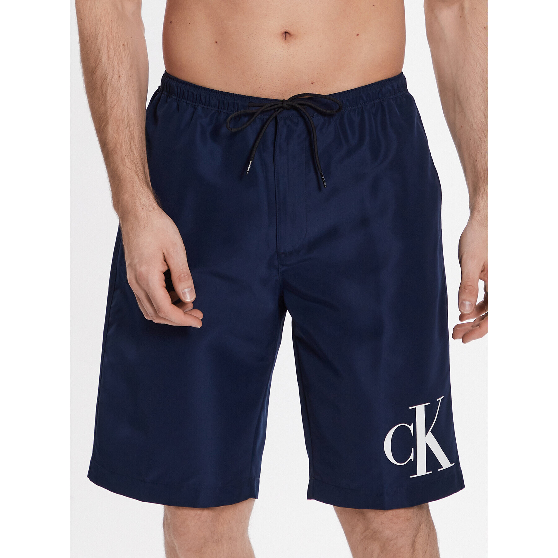 Calvin Klein Swimwear Плувни шорти KM0KM00805 Тъмносин Regular Fit - Pepit.bg