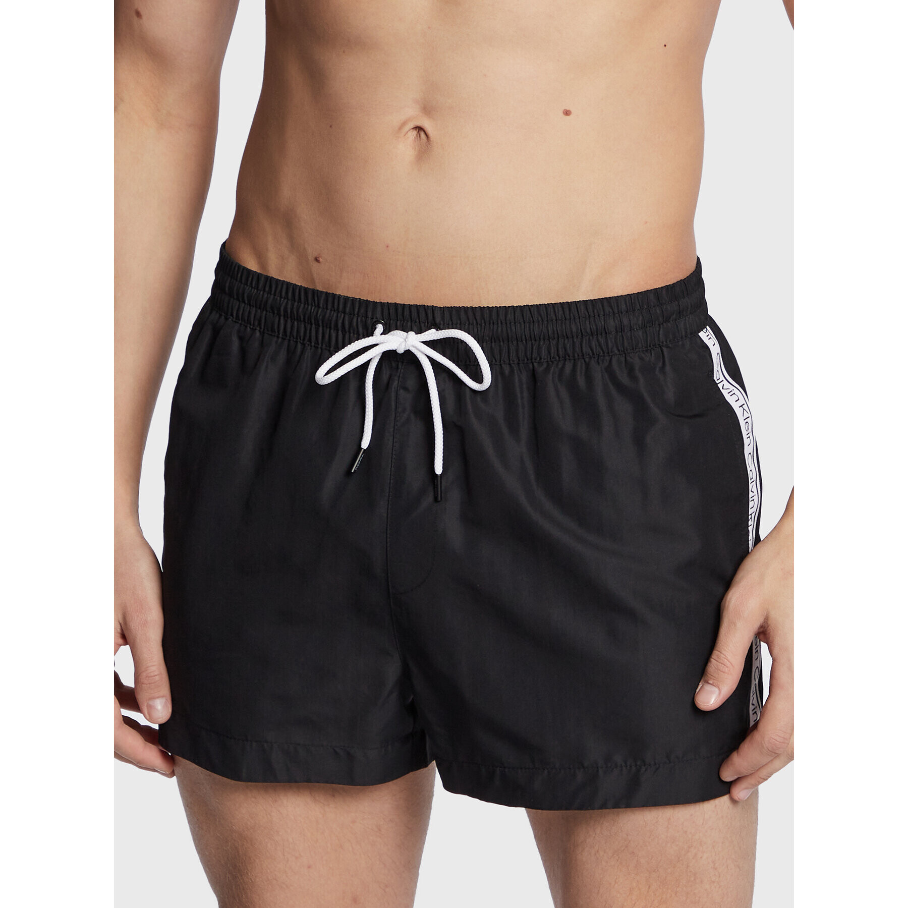 Calvin Klein Swimwear Плувни шорти KM0KM00811 Черен Regular Fit - Pepit.bg