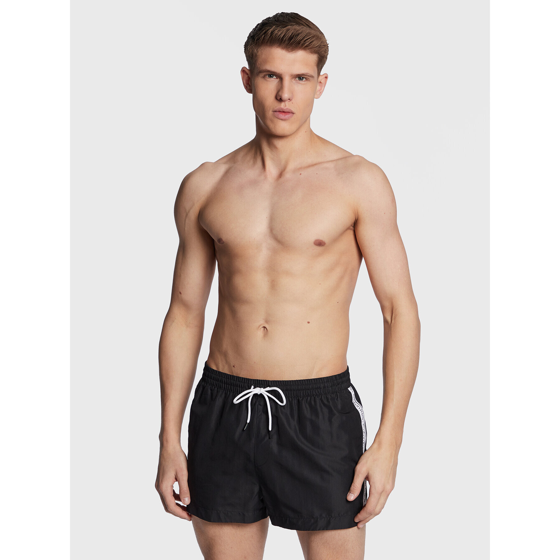 Calvin Klein Swimwear Плувни шорти KM0KM00811 Черен Regular Fit - Pepit.bg