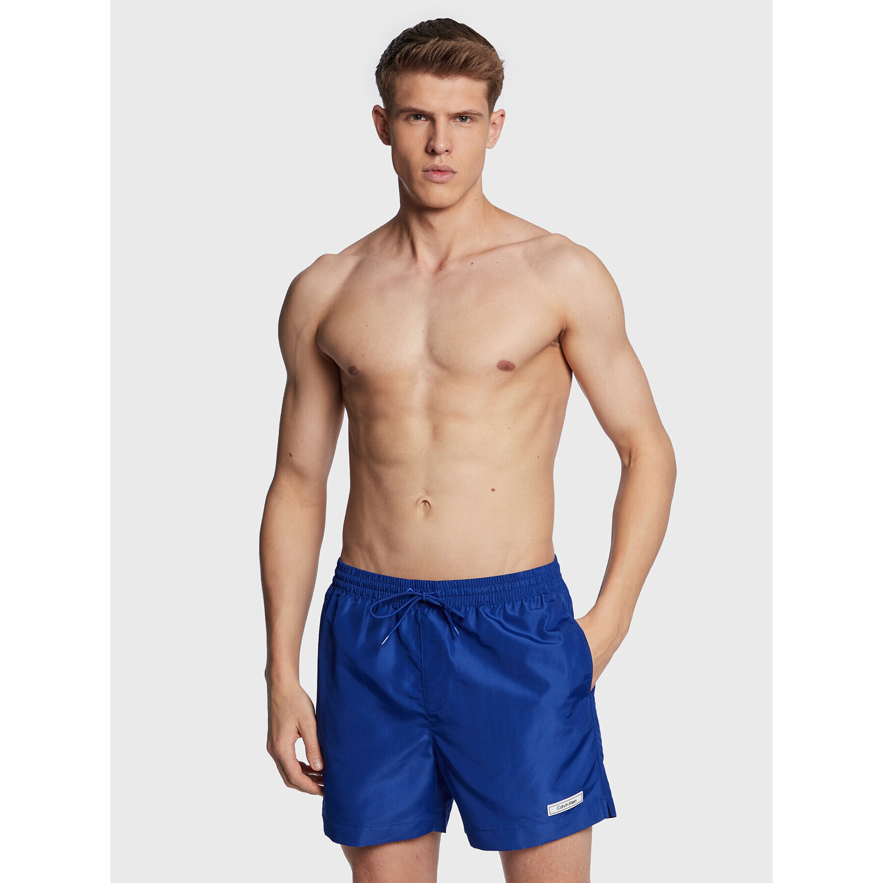 Calvin Klein Swimwear Плувни шорти KM0KM00812 Син Regular Fit - Pepit.bg