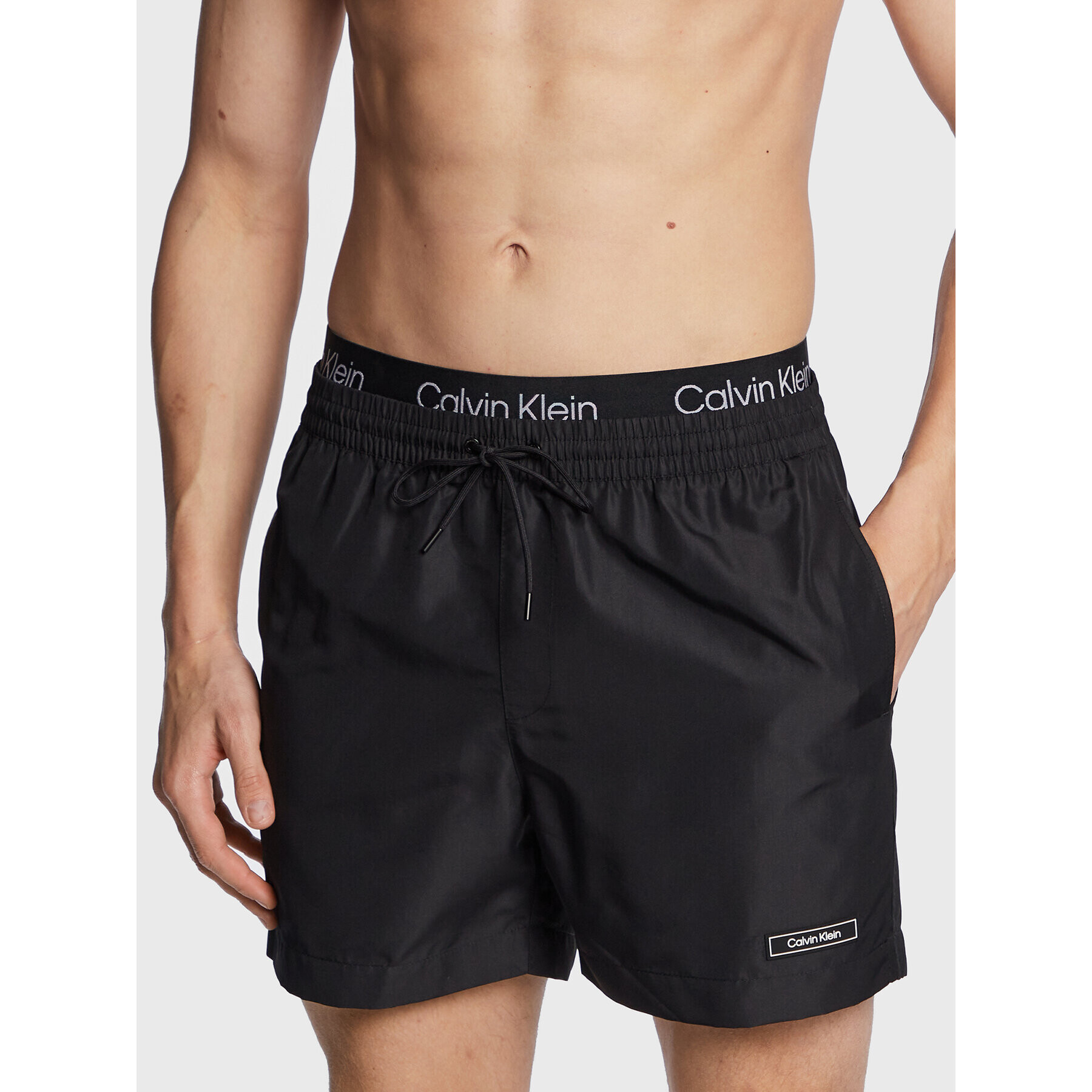 Calvin Klein Swimwear Плувни шорти KM0KM00815 Черен Regular Fit - Pepit.bg