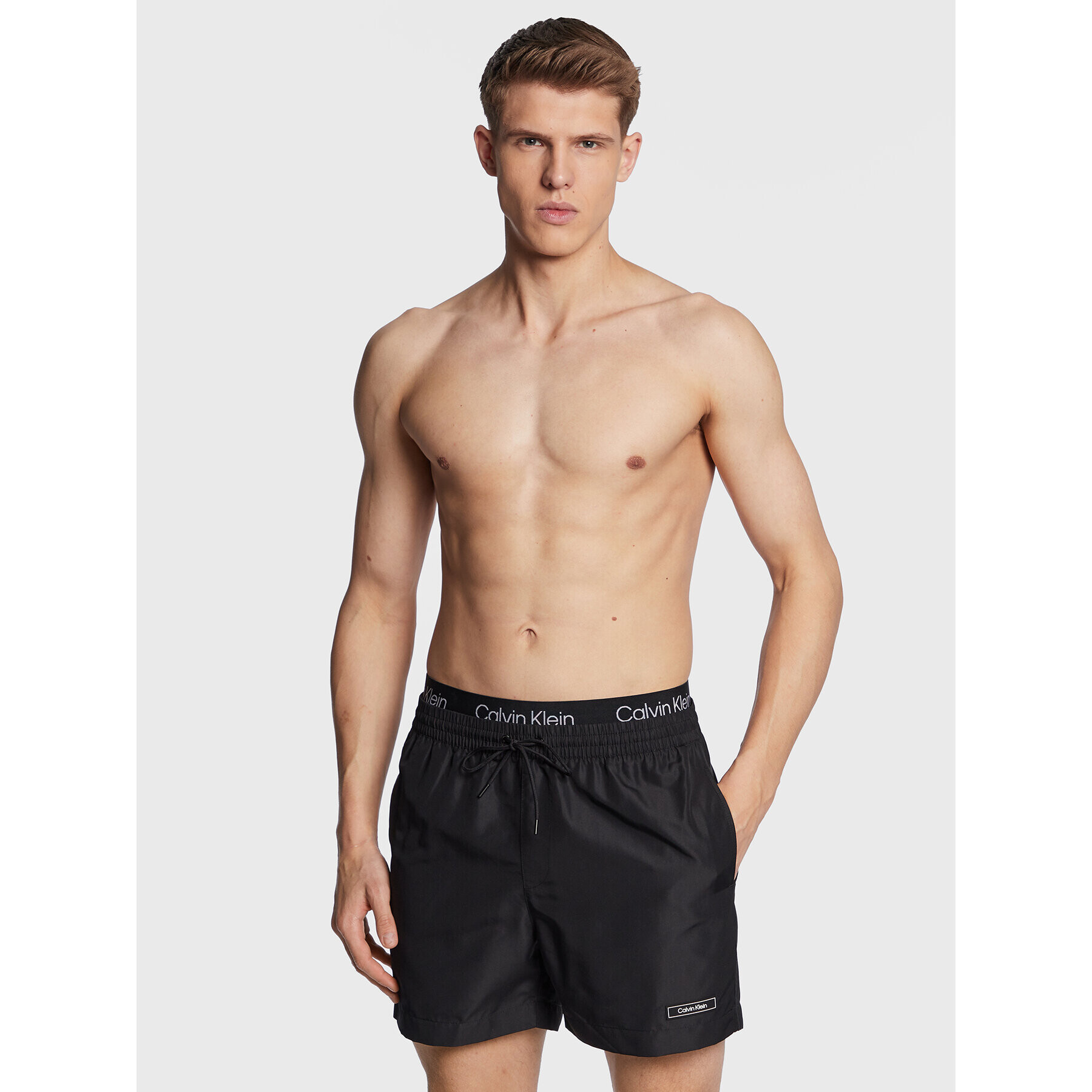 Calvin Klein Swimwear Плувни шорти KM0KM00815 Черен Regular Fit - Pepit.bg