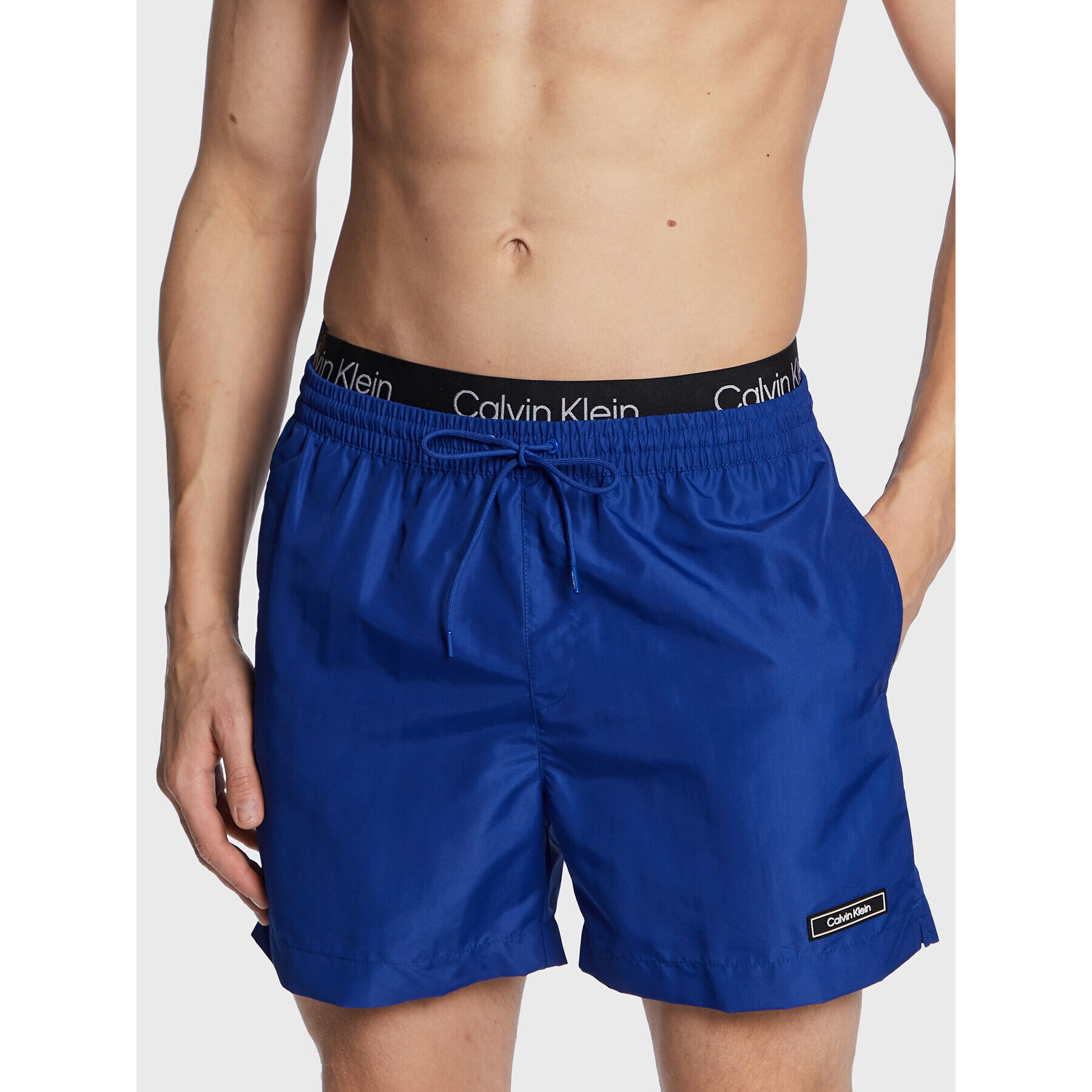 Calvin Klein Swimwear Плувни шорти KM0KM00815 Син Regular Fit - Pepit.bg