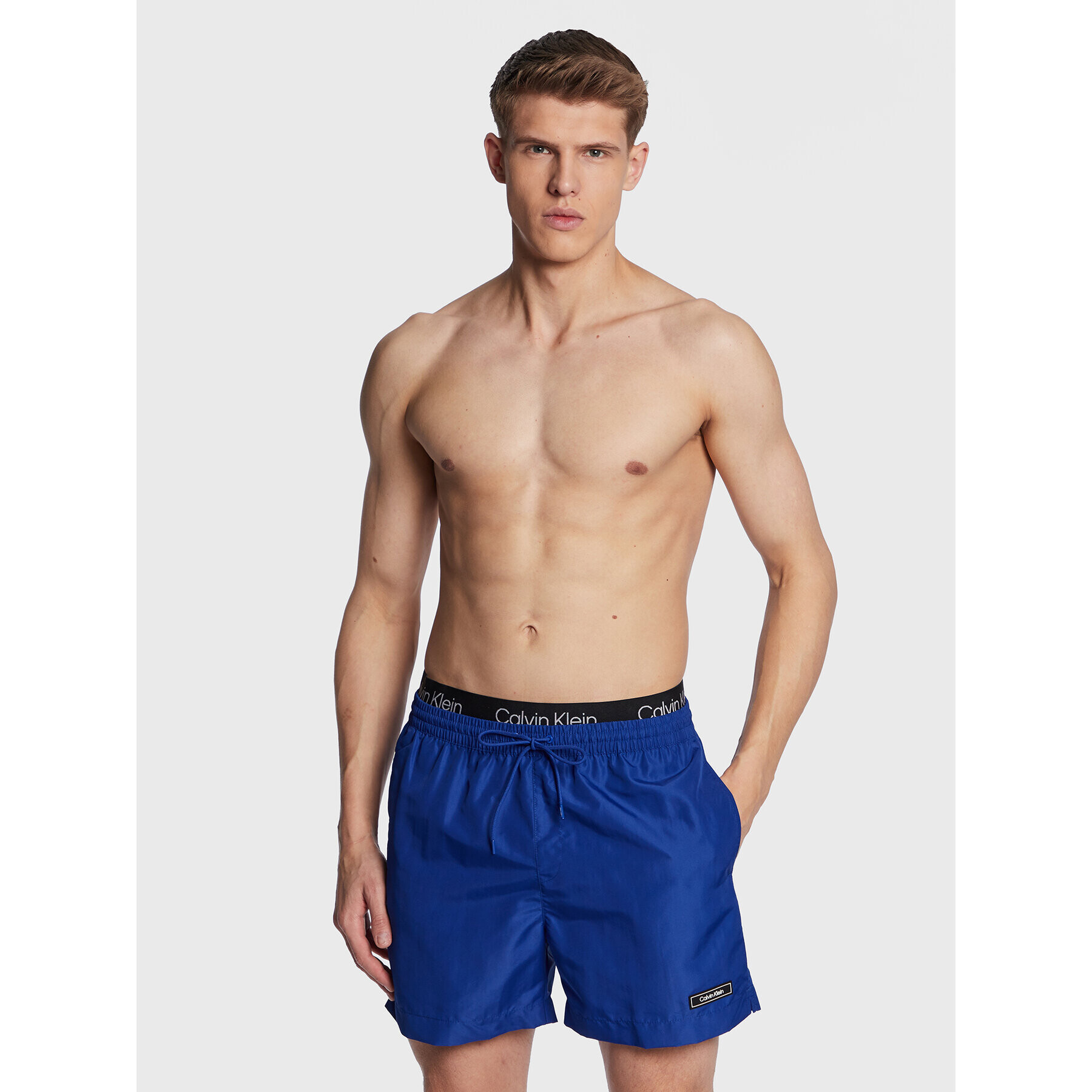 Calvin Klein Swimwear Плувни шорти KM0KM00815 Син Regular Fit - Pepit.bg