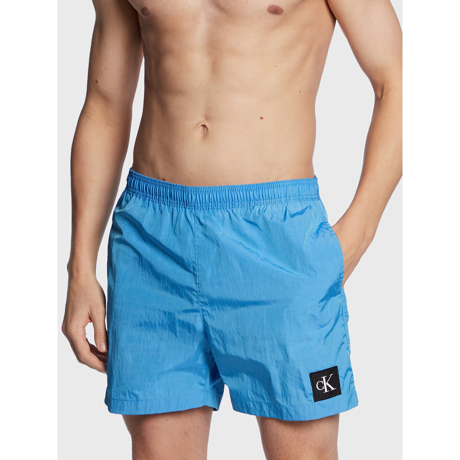 Calvin Klein Swimwear Плувни шорти KM0KM00819 Син Regular Fit - Pepit.bg