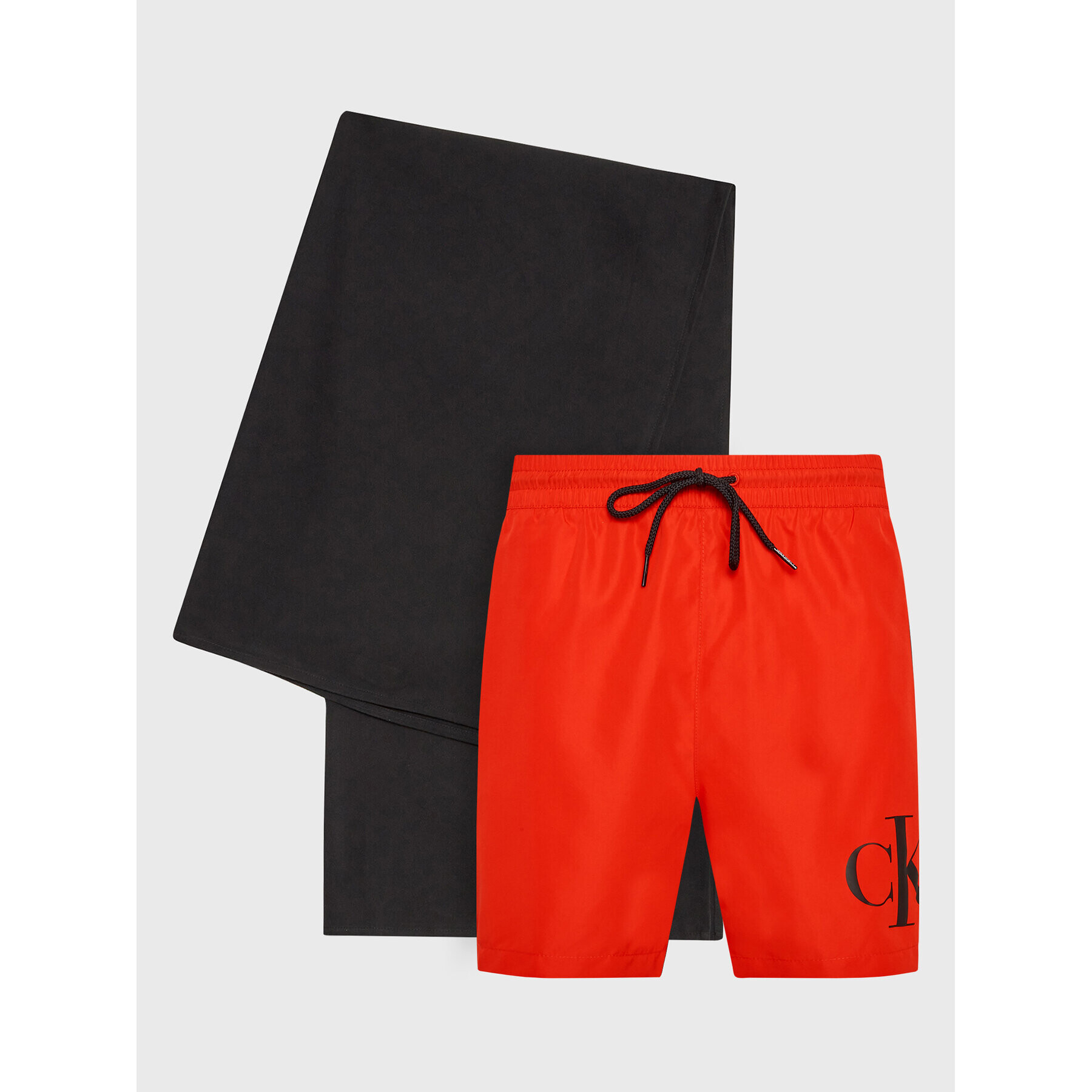 Calvin Klein Swimwear Плувни шорти KM0KM00849 Червен Regular Fit - Pepit.bg