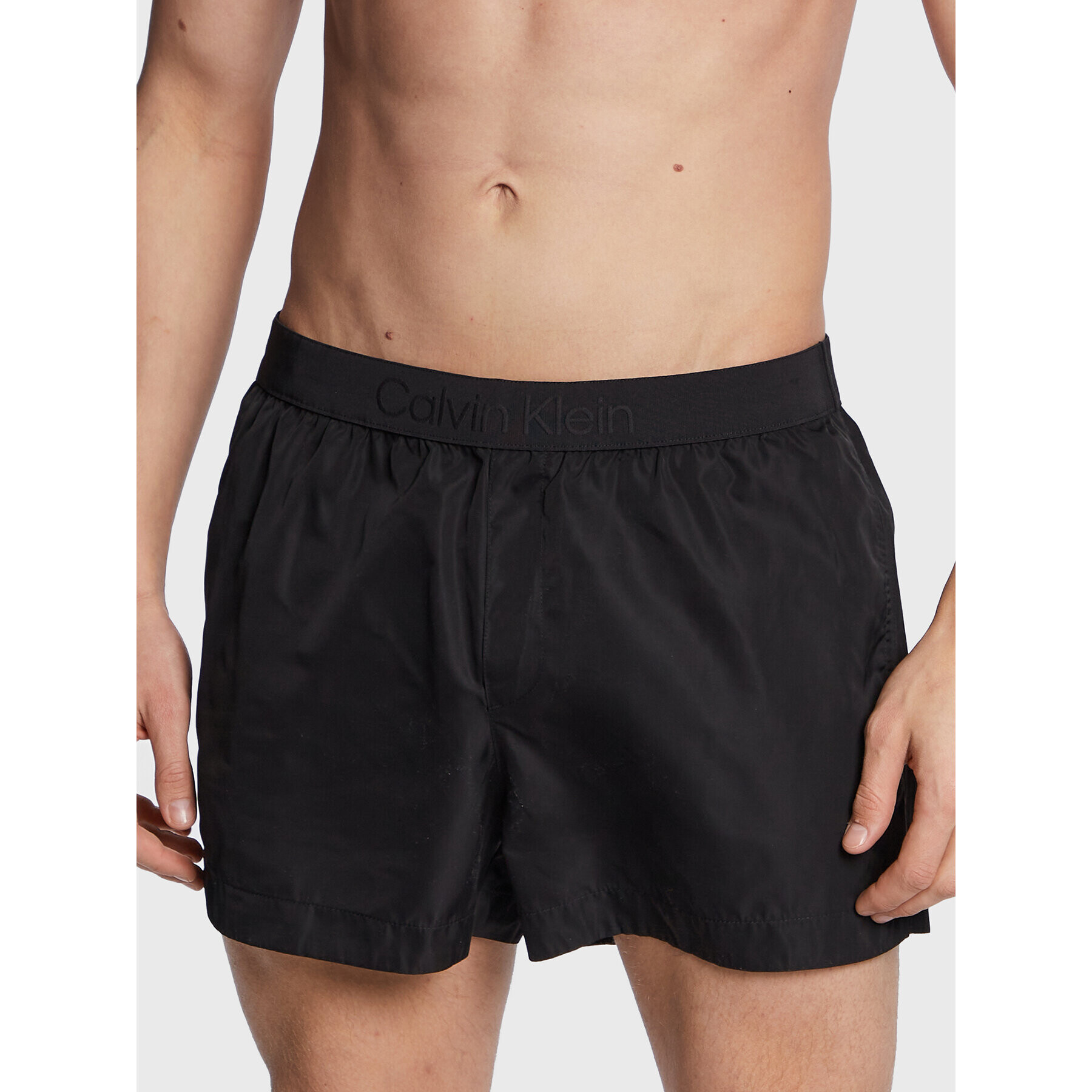 Calvin Klein Swimwear Плувни шорти KM0KM00861 Черен Regular Fit - Pepit.bg