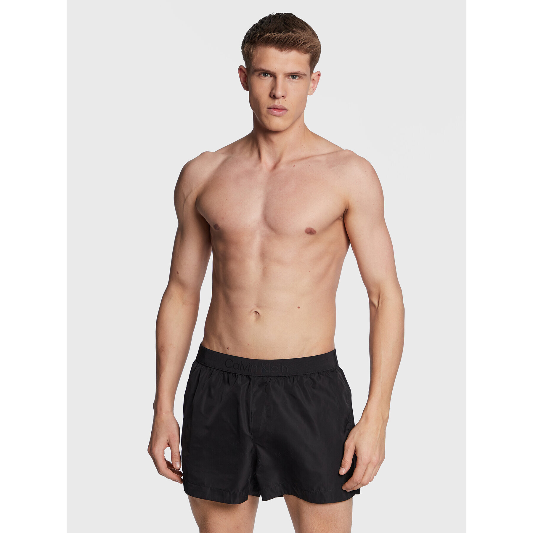 Calvin Klein Swimwear Плувни шорти KM0KM00861 Черен Regular Fit - Pepit.bg