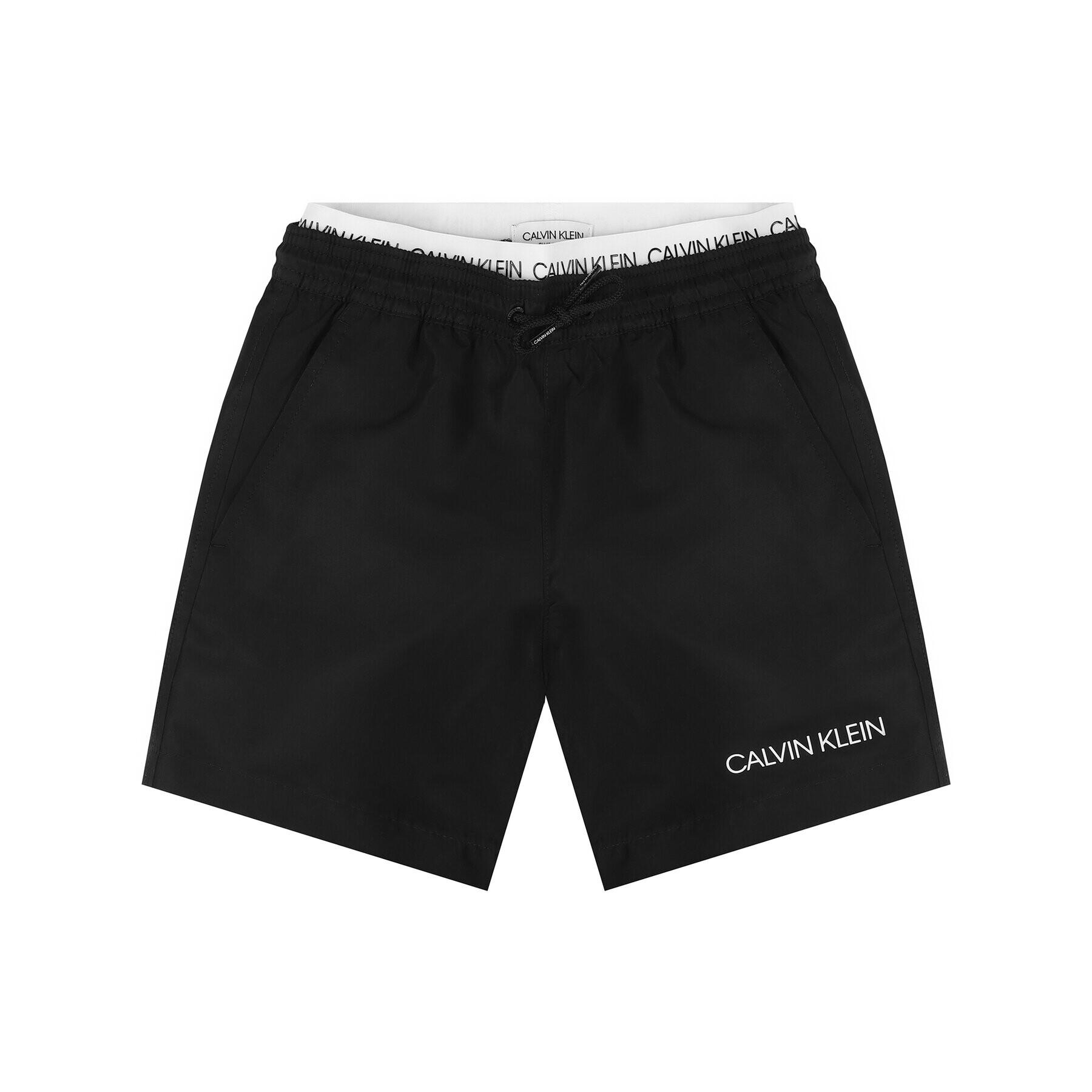 Calvin Klein Swimwear Плувни шорти Medium Double Waistband B70B700231 Черен Regular Fit - Pepit.bg