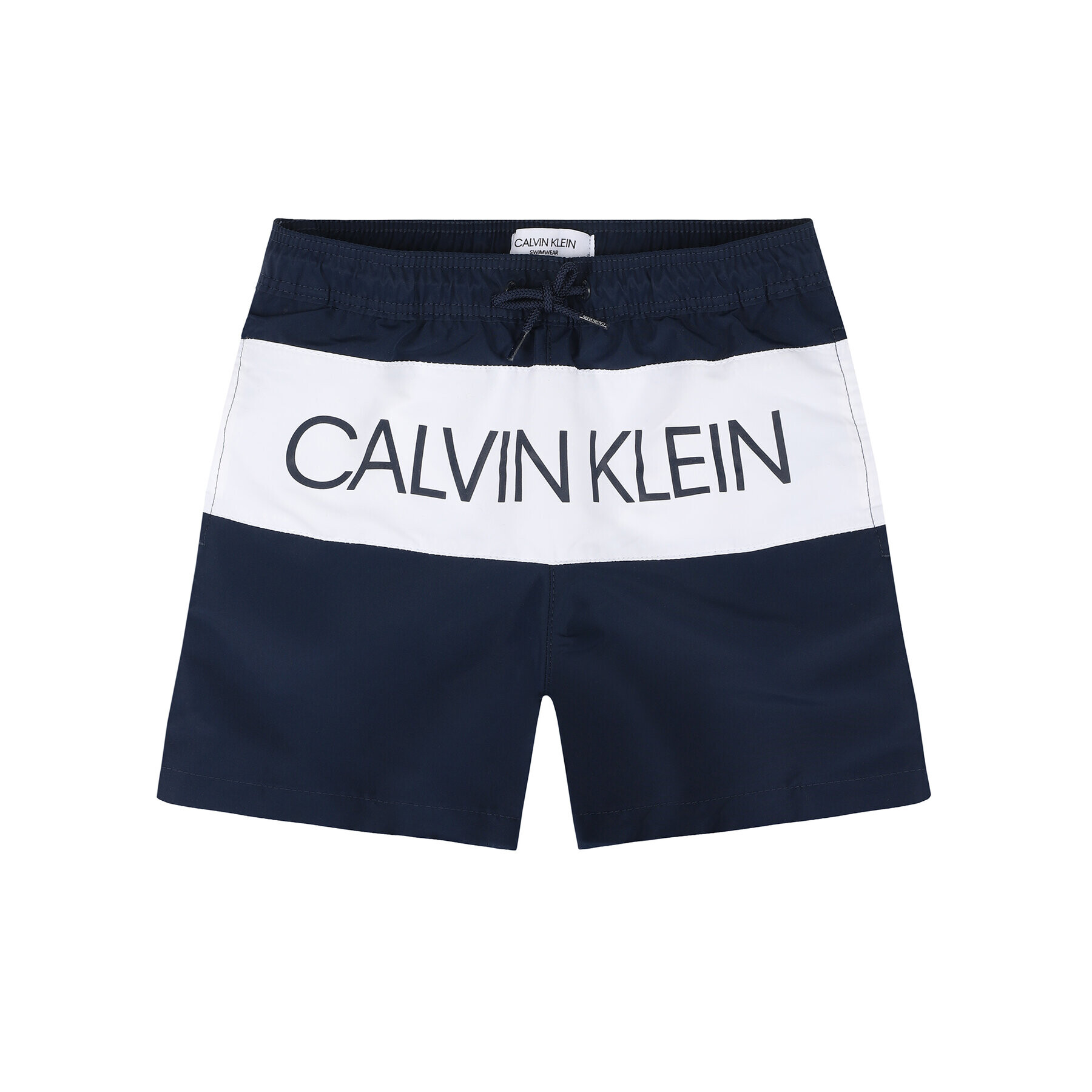 Calvin Klein Swimwear Плувни шорти Medium Drawstring B70B700228 Тъмносин Regular Fit - Pepit.bg