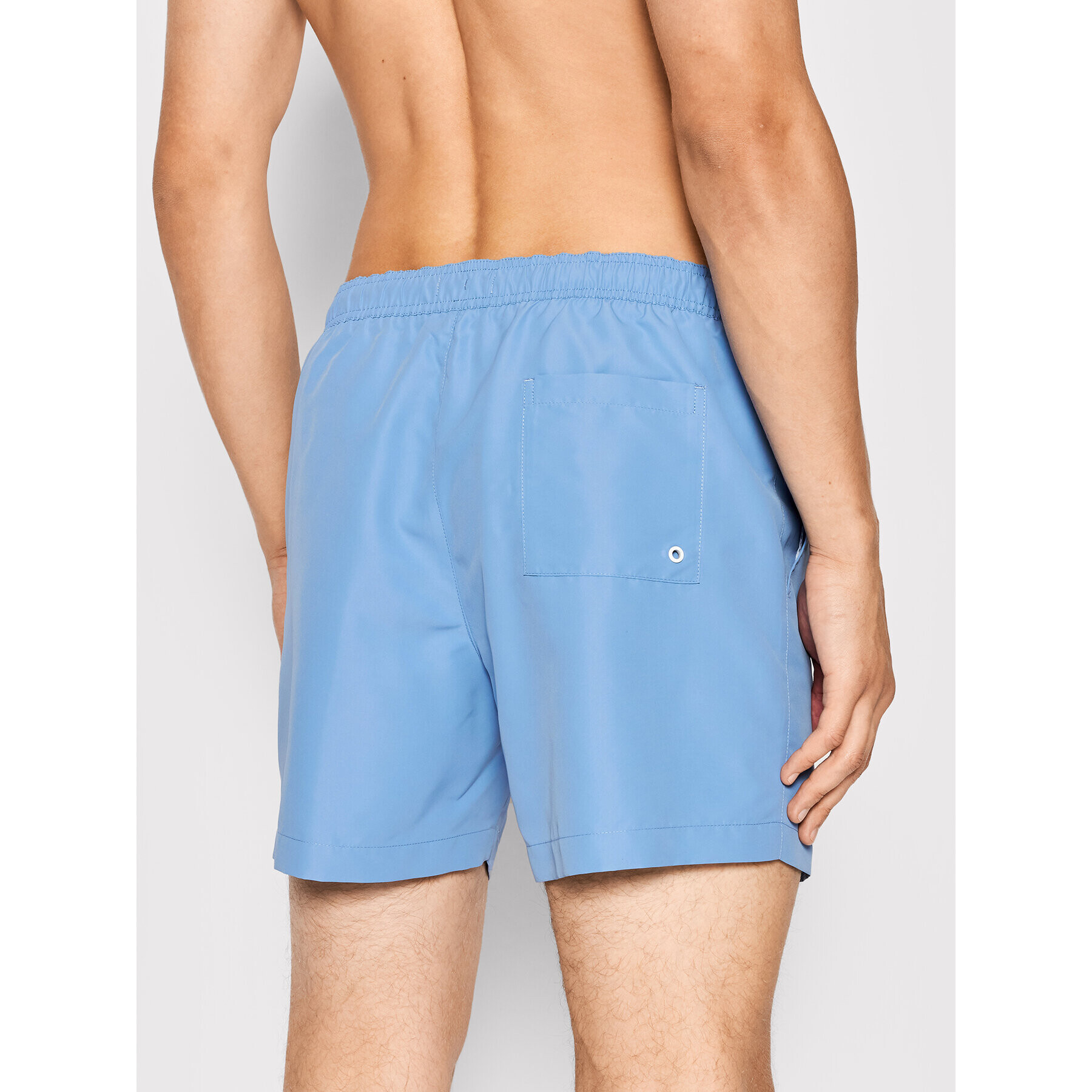 Calvin Klein Swimwear Плувни шорти Medium Drawstring KM0KM00701 Син Regular Fit - Pepit.bg