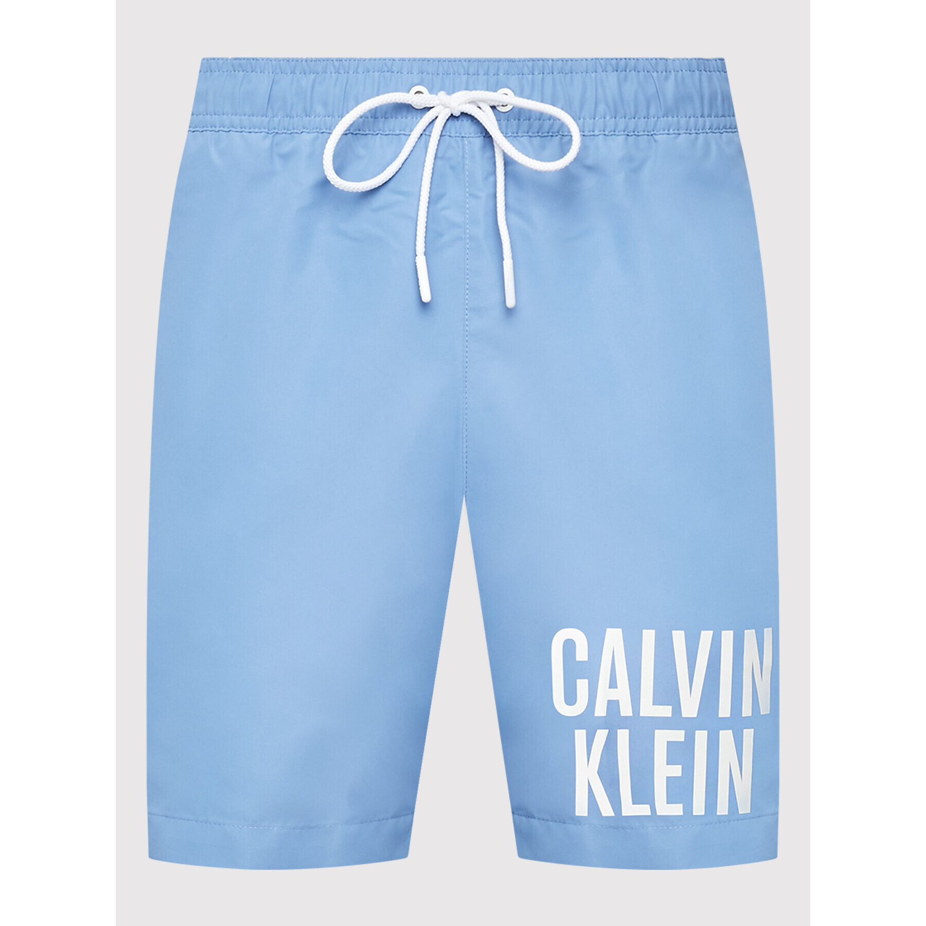 Calvin Klein Swimwear Плувни шорти Medium Drawstring KM0KM00701 Син Regular Fit - Pepit.bg