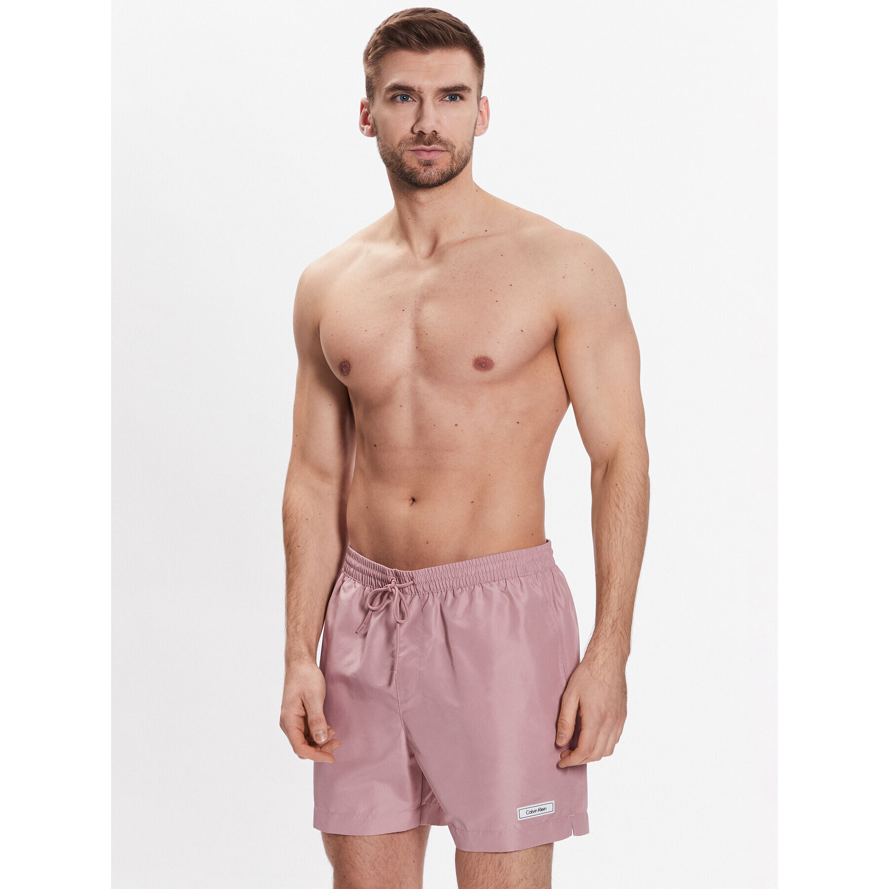 Calvin Klein Swimwear Плувни шорти Medium Drawstring KM0KM00812 Розов Regular Fit - Pepit.bg