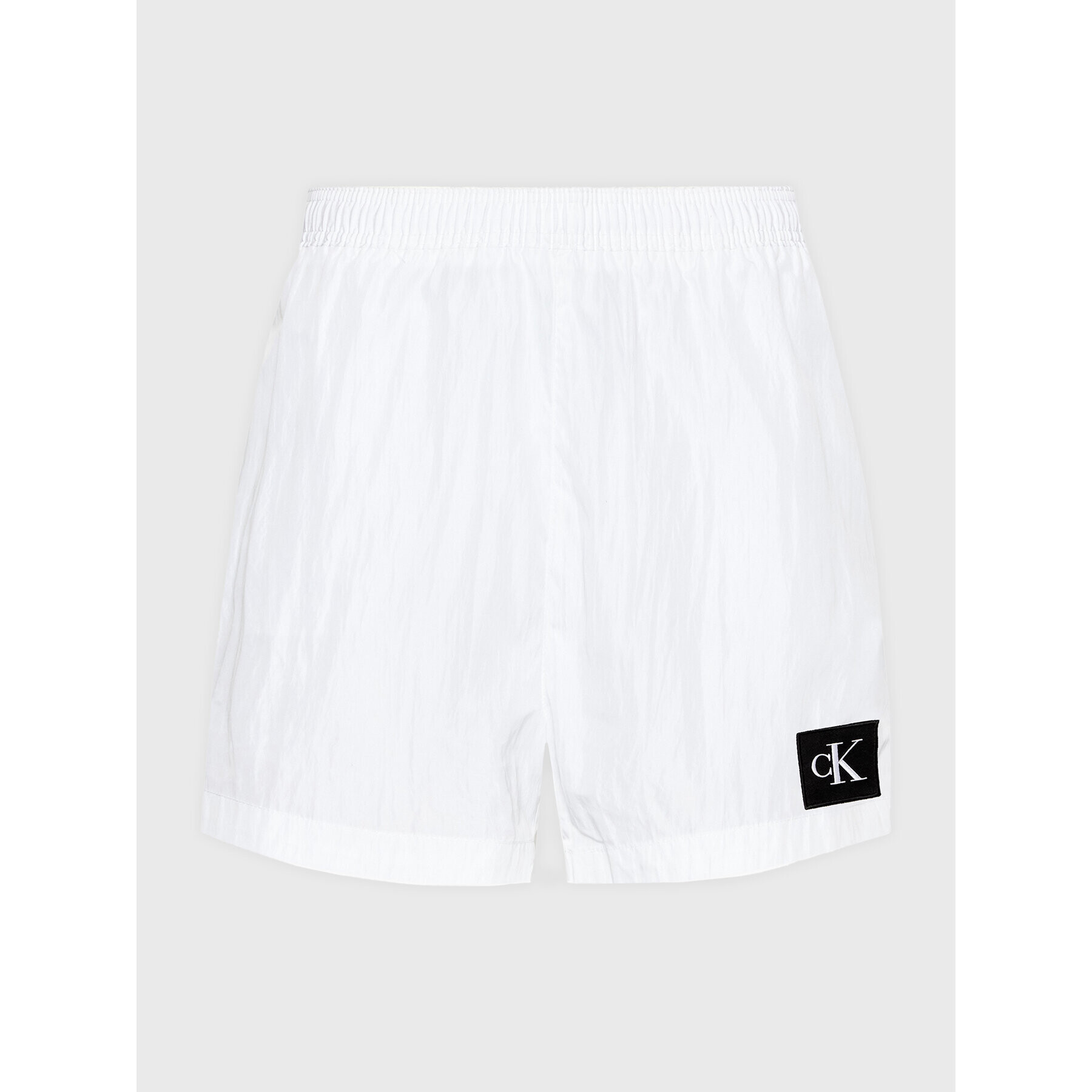 Calvin Klein Swimwear Плувни шорти Medium Drawstring KM0KM00819 Бял Regular Fit - Pepit.bg