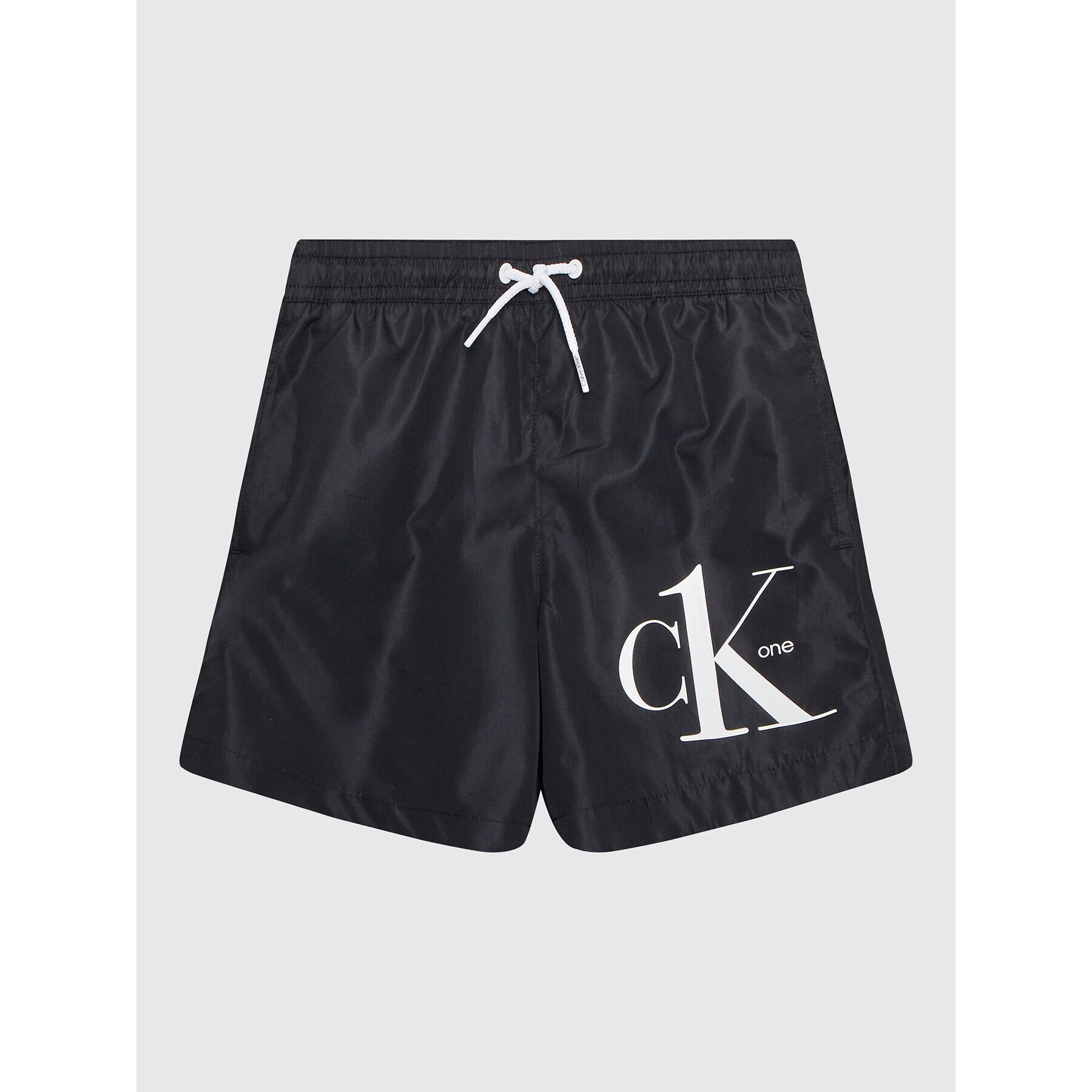 Calvin Klein Swimwear Плувни шорти Medium Drawstring KV0KV00002 Черен Regular Fit - Pepit.bg