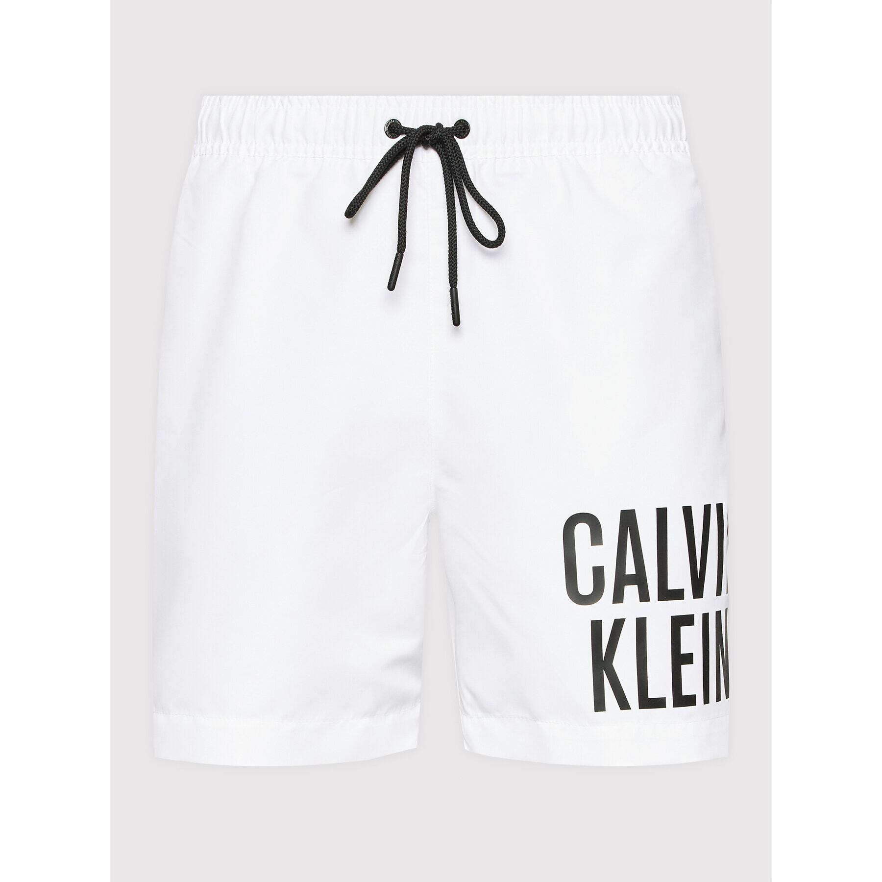 Calvin Klein Swimwear Плувни шорти Medium KM0KM00701 Бял Regular Fit - Pepit.bg