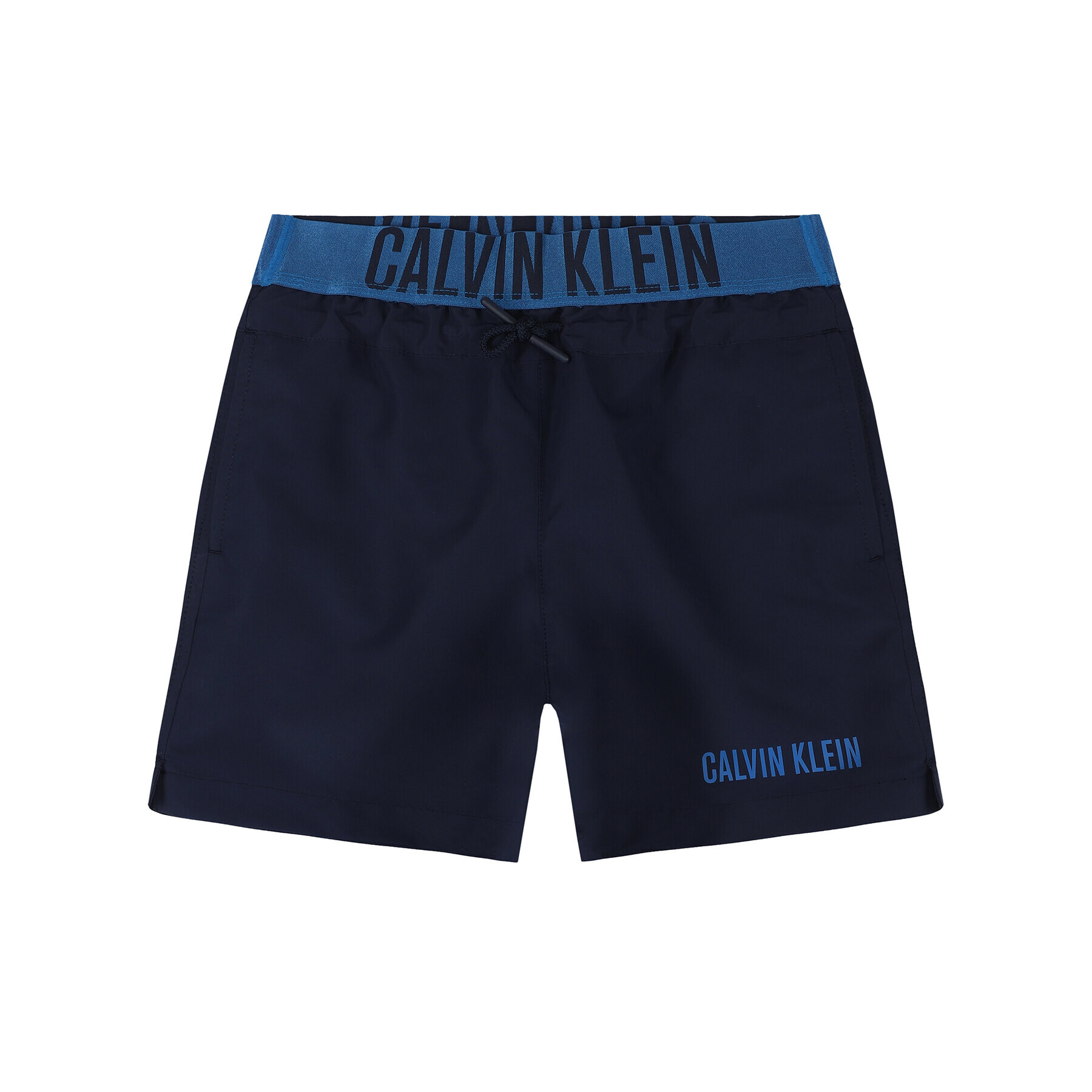 Calvin Klein Swimwear Плувни шорти Medium Waistband Drawstring B70B700226 Тъмносин Regular Fit - Pepit.bg