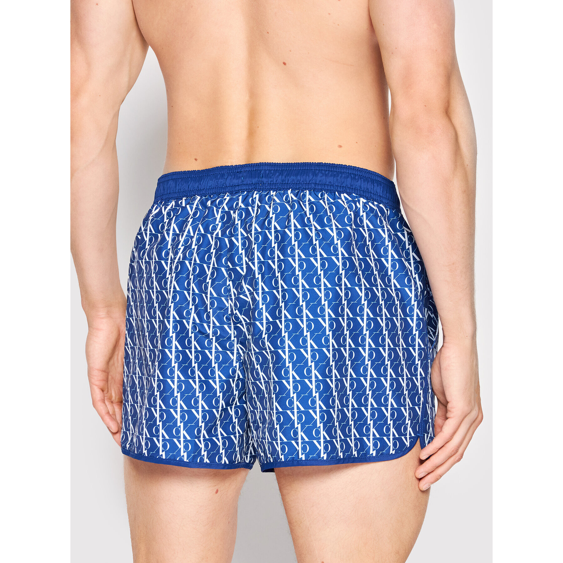 Calvin Klein Swimwear Плувни шорти Runner KM0KM00738 Син Regular Fit - Pepit.bg