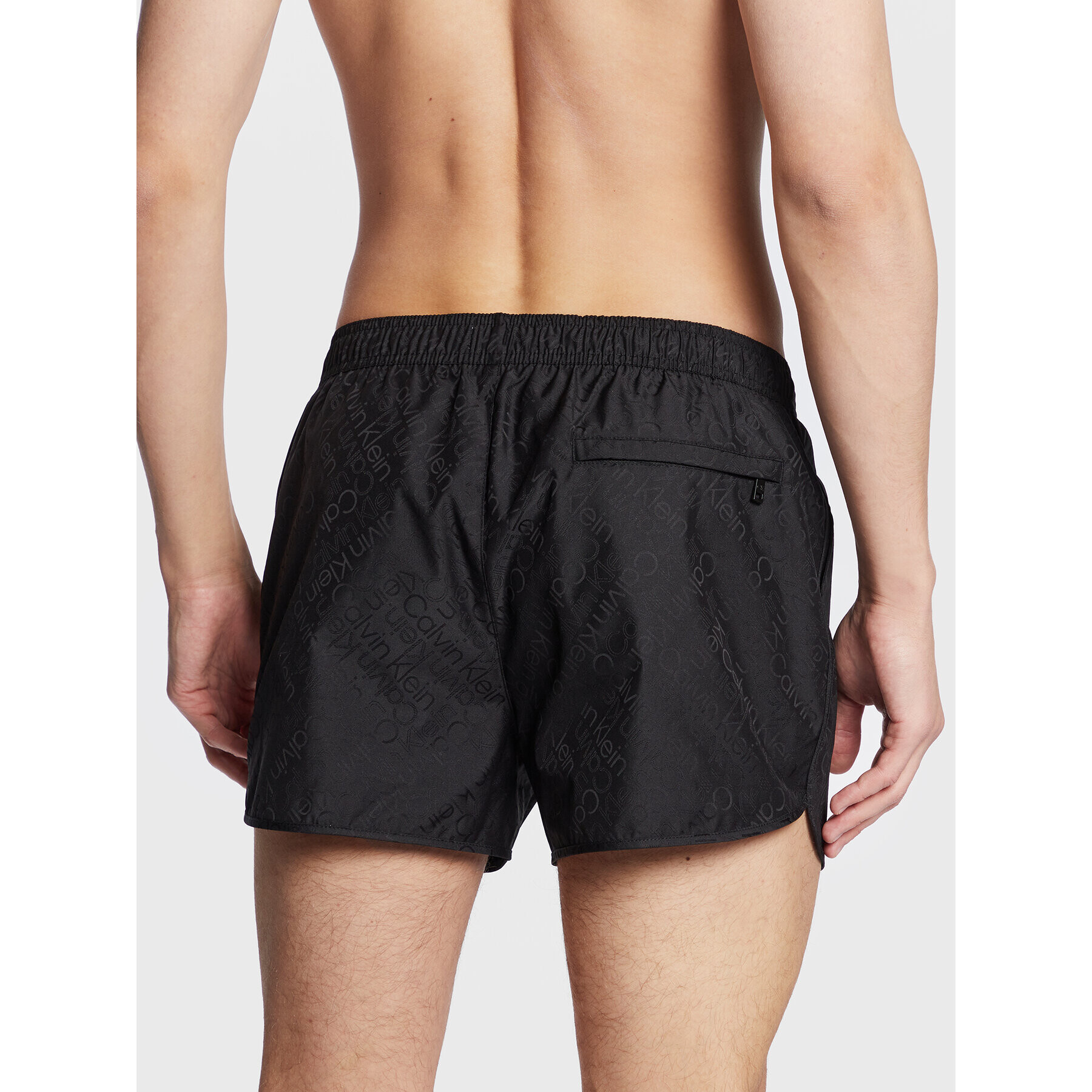 Calvin Klein Swimwear Плувни шорти Runner KM0KM00847 Черен Regular Fit - Pepit.bg