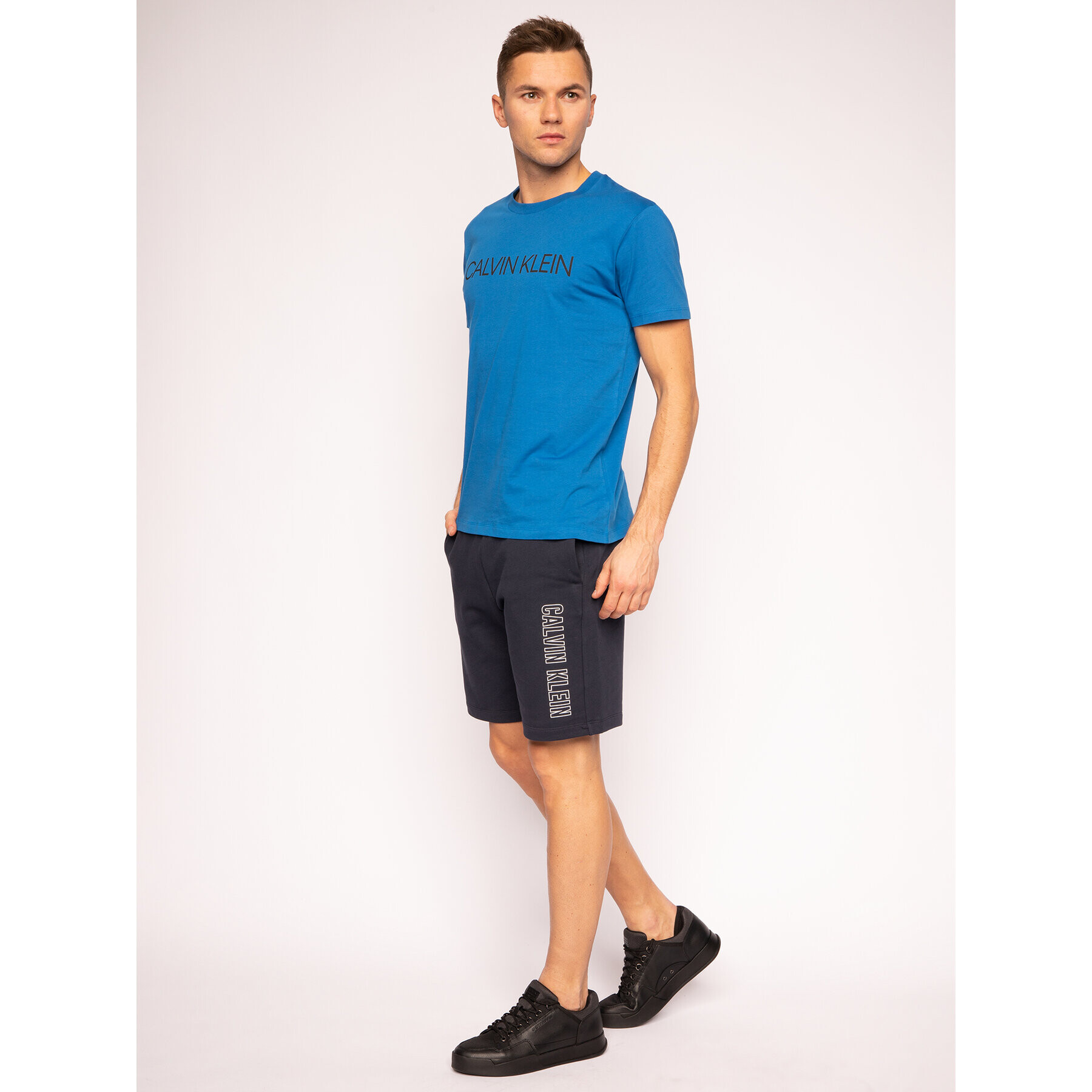 Calvin Klein Swimwear Тишърт Crew Tee KM0KM00479 Син Regular Fit - Pepit.bg