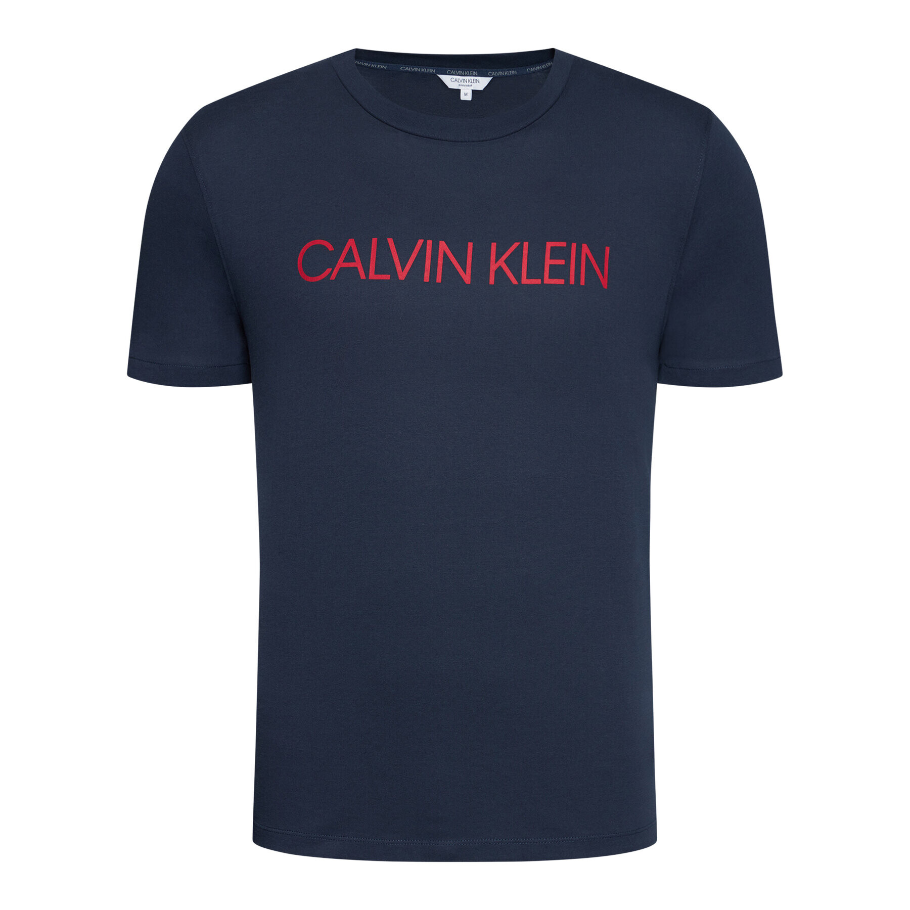 Calvin Klein Swimwear Тишърт Crew Tee KM0KM00605 Тъмносин Relaxed Fit - Pepit.bg