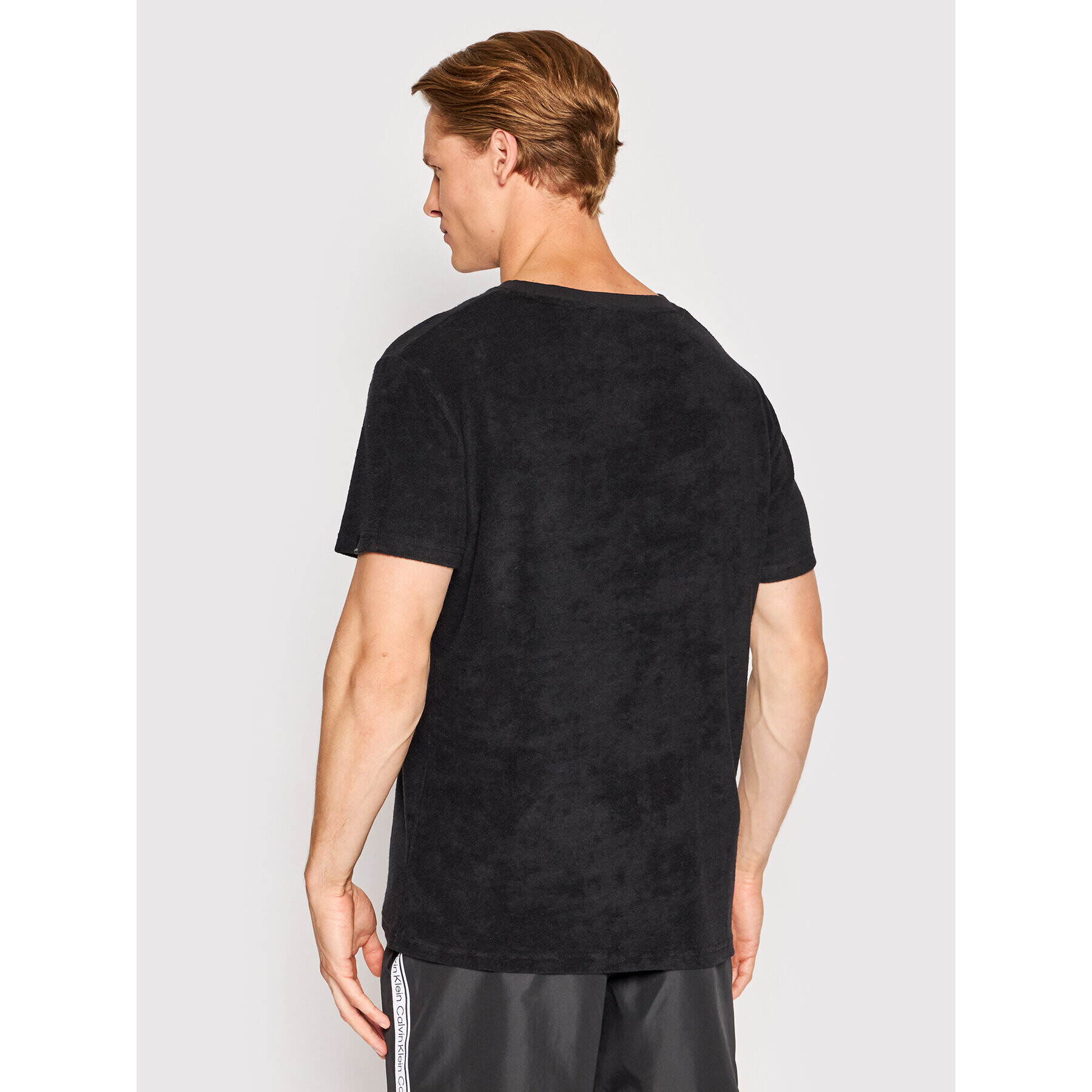 Calvin Klein Swimwear Тишърт KM0KM00766 Черен Regular Fit - Pepit.bg