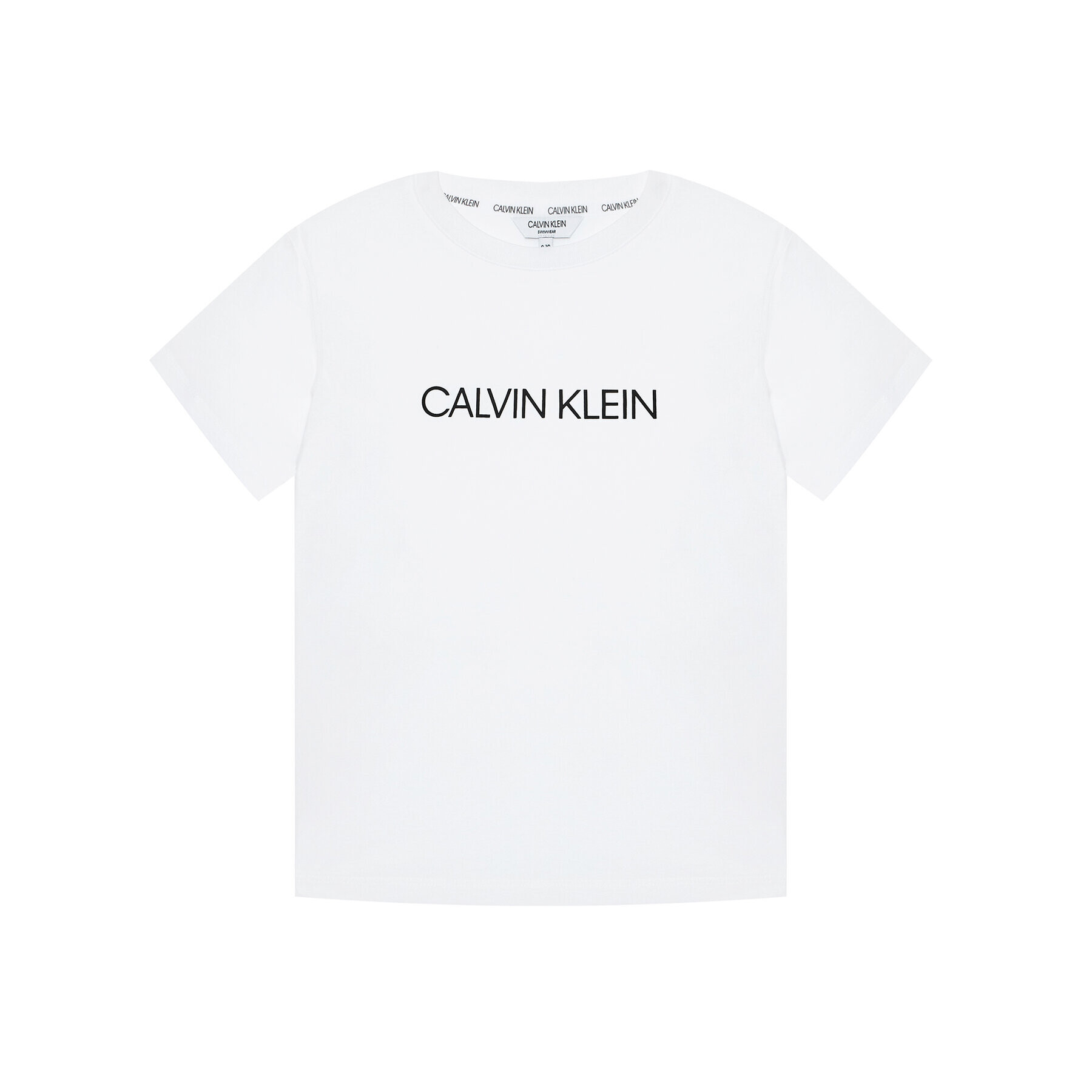 Calvin Klein Swimwear Тишърт Tee B70B700313 Бял Regular Fit - Pepit.bg