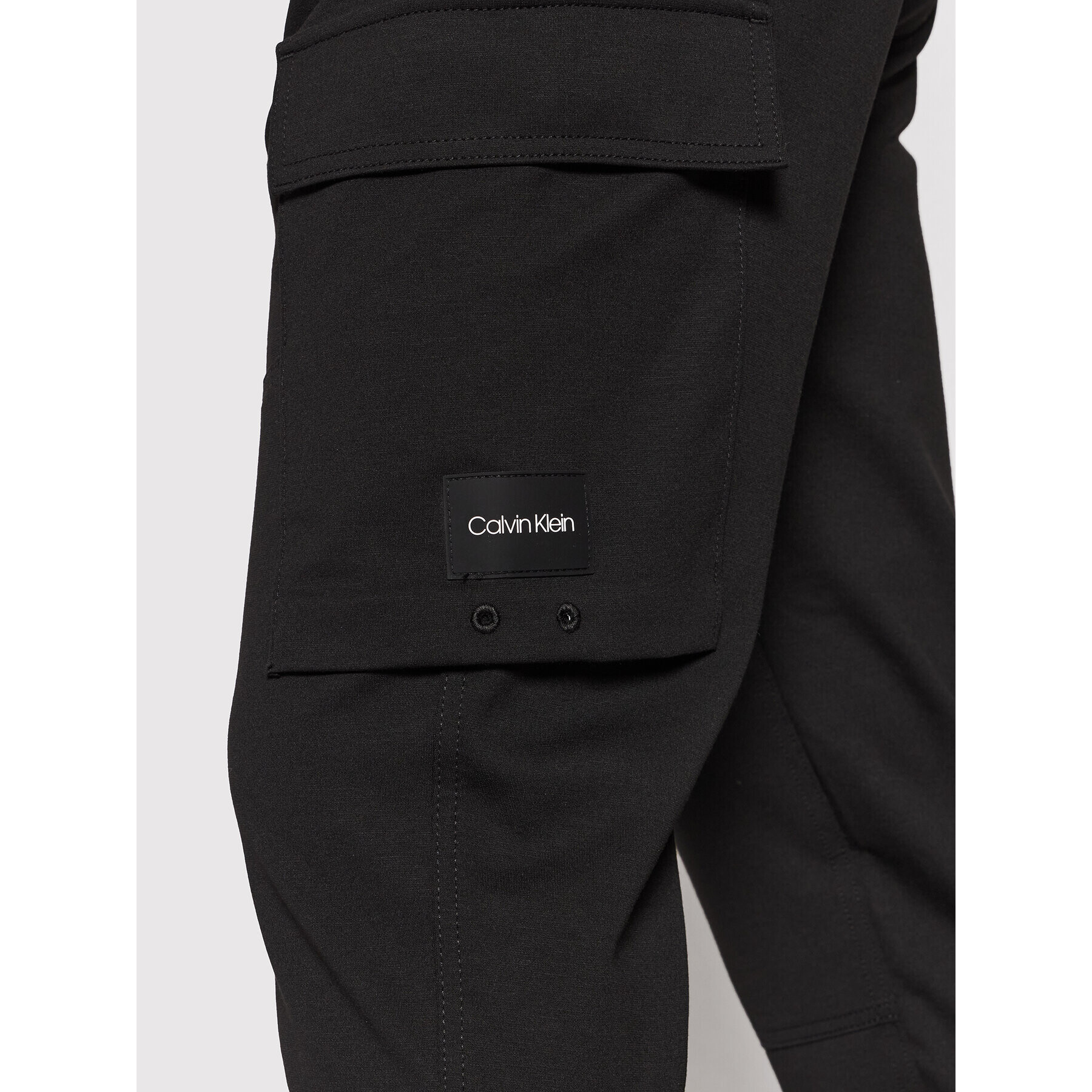 Calvin Klein Текстилни панталони Comfort Knit K10K107781 Черен Tapered Fit - Pepit.bg