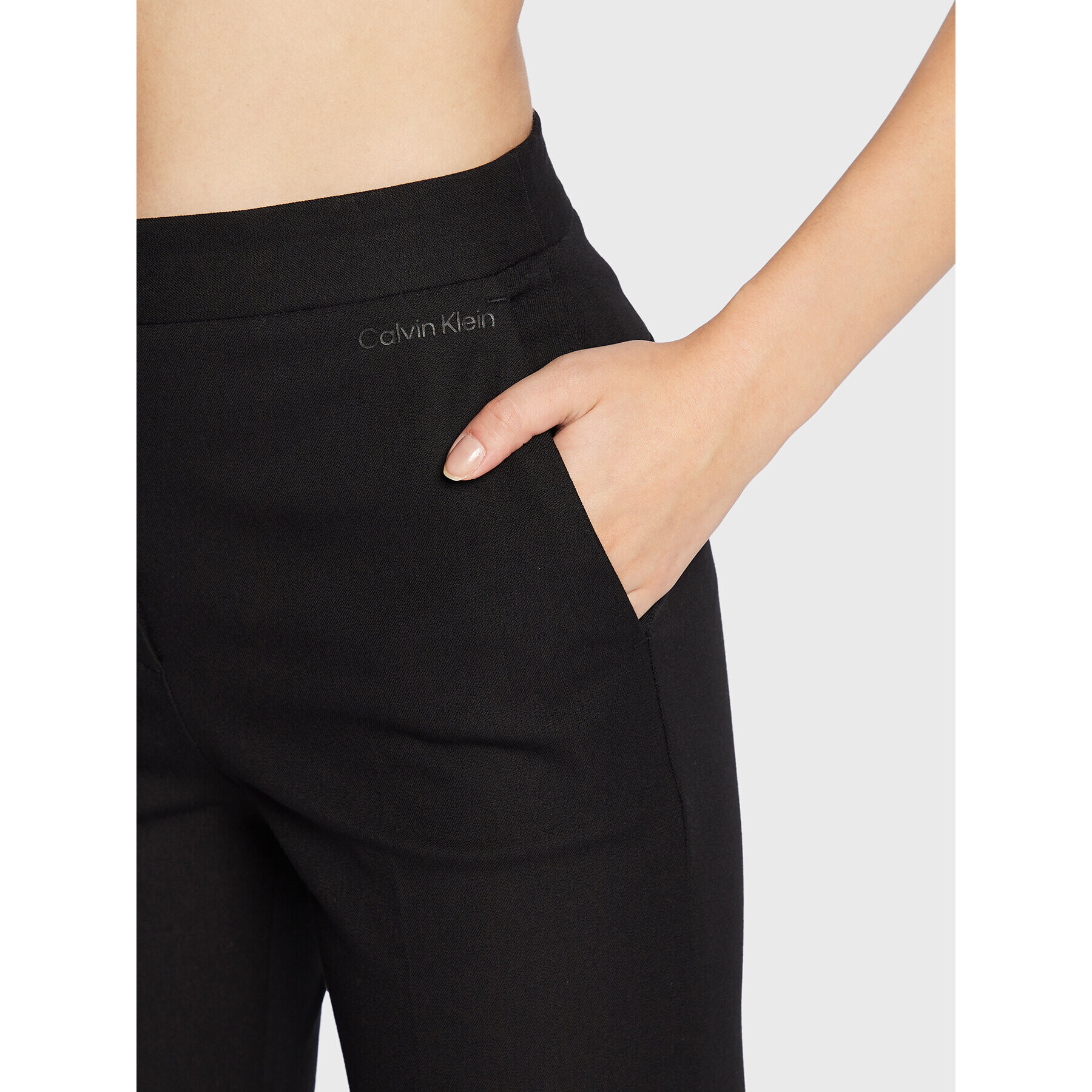 Calvin Klein Текстилни панталони K20K203774 Черен Regular Fit - Pepit.bg