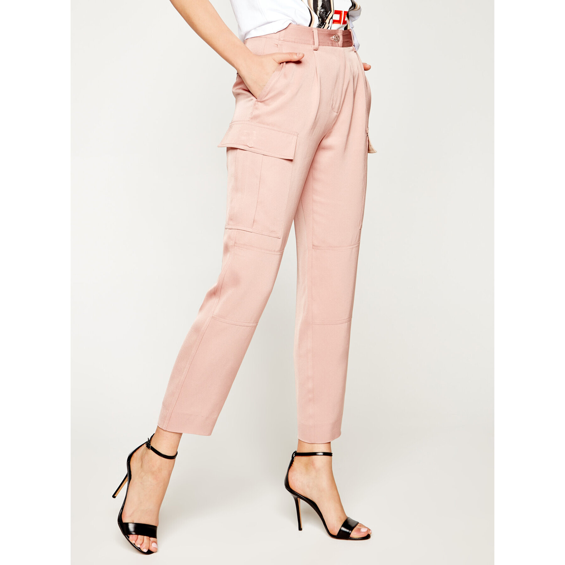 Calvin Klein Текстилни панталони Soft Cargo K20K201768 Розов Regular Fit - Pepit.bg
