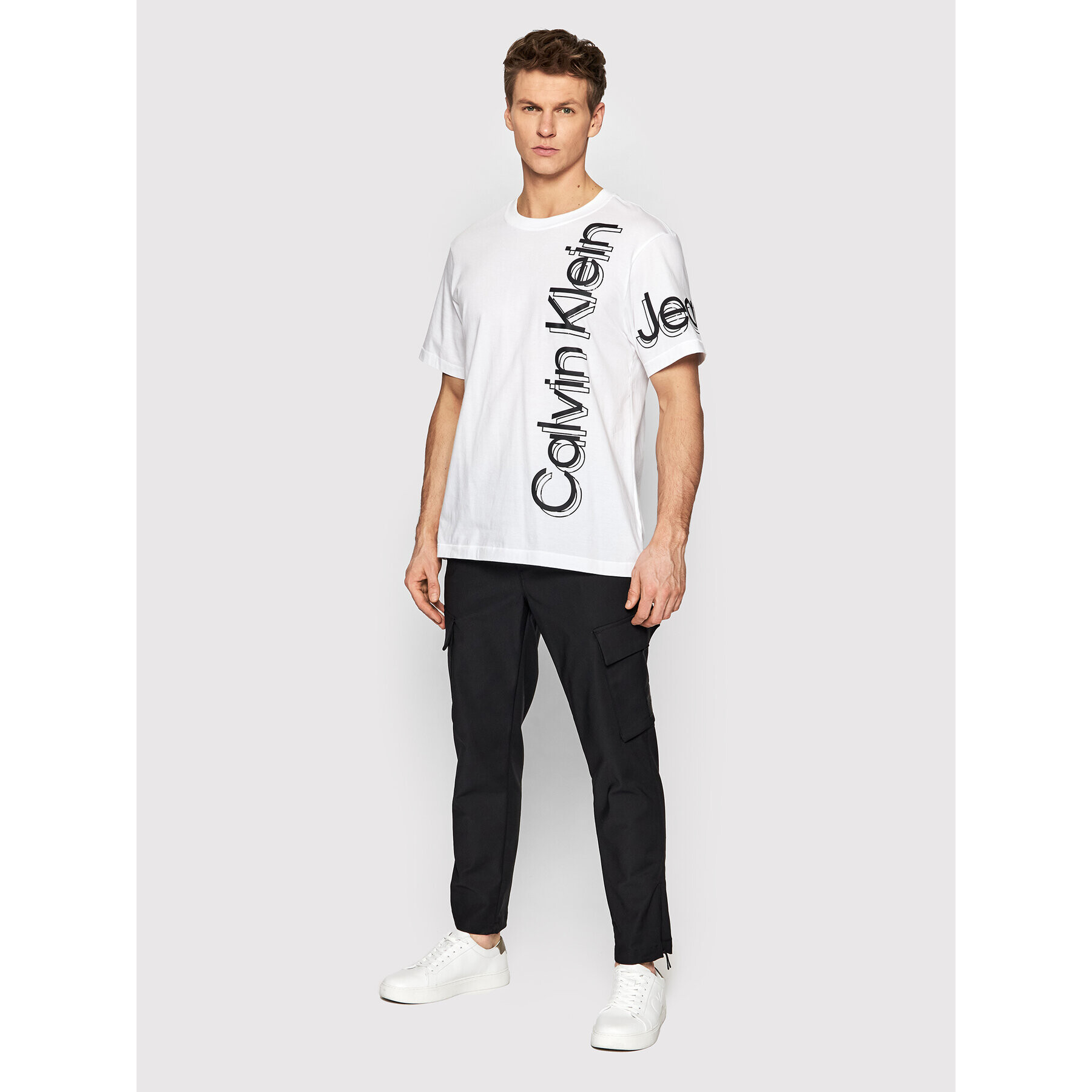 Calvin Klein Текстилни панталони Tech Stretch Cargo K10K108647 Черен Slim Fit - Pepit.bg